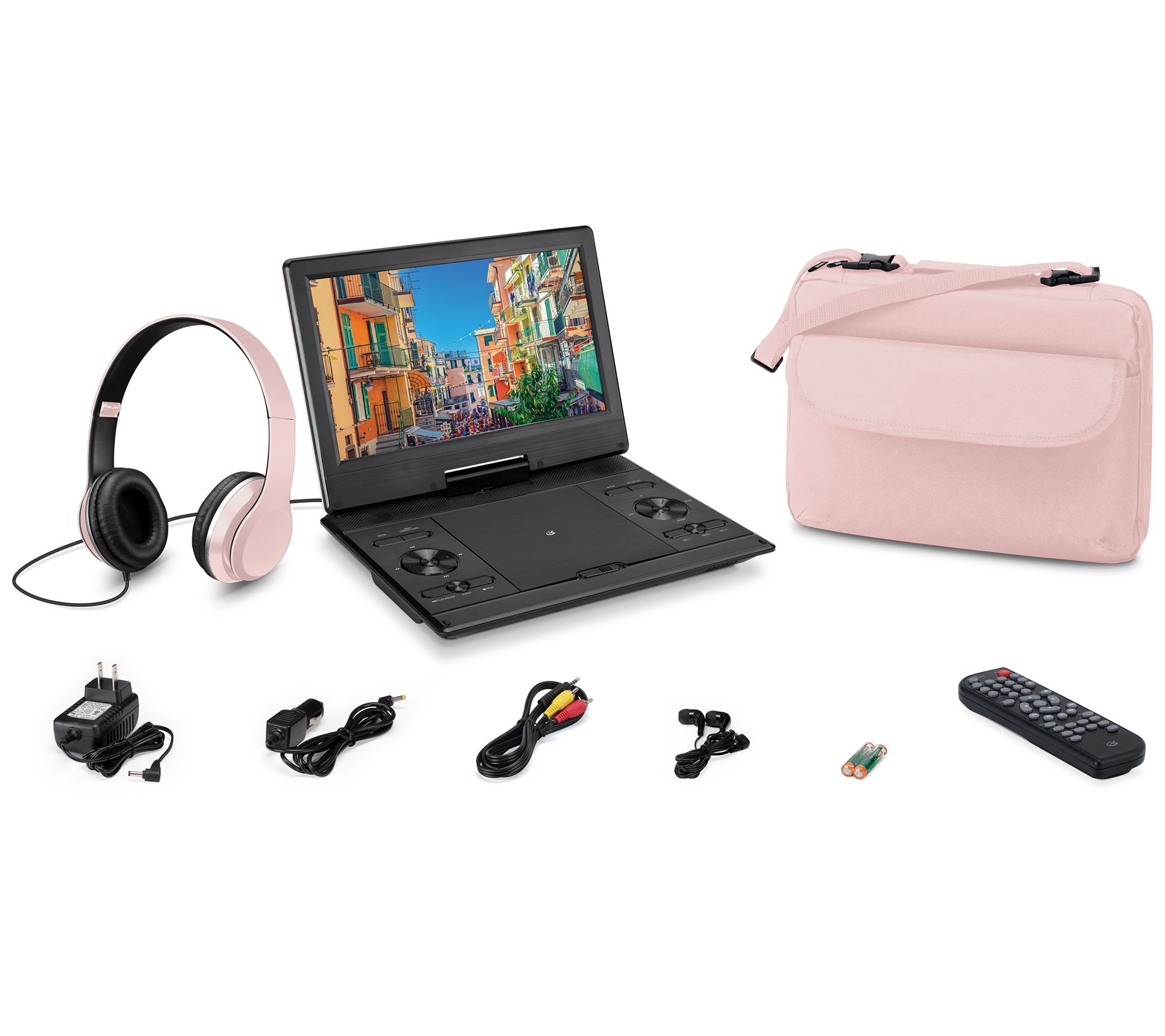 GPX 12" Portable DVD Player Bundle w/ Carry Case & Headphones