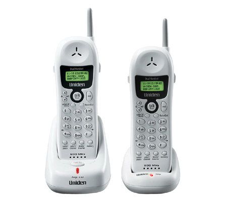 Uniden DXI9862 900MHz Dual Handset Cordless Phone with CW/CID — QVC.com