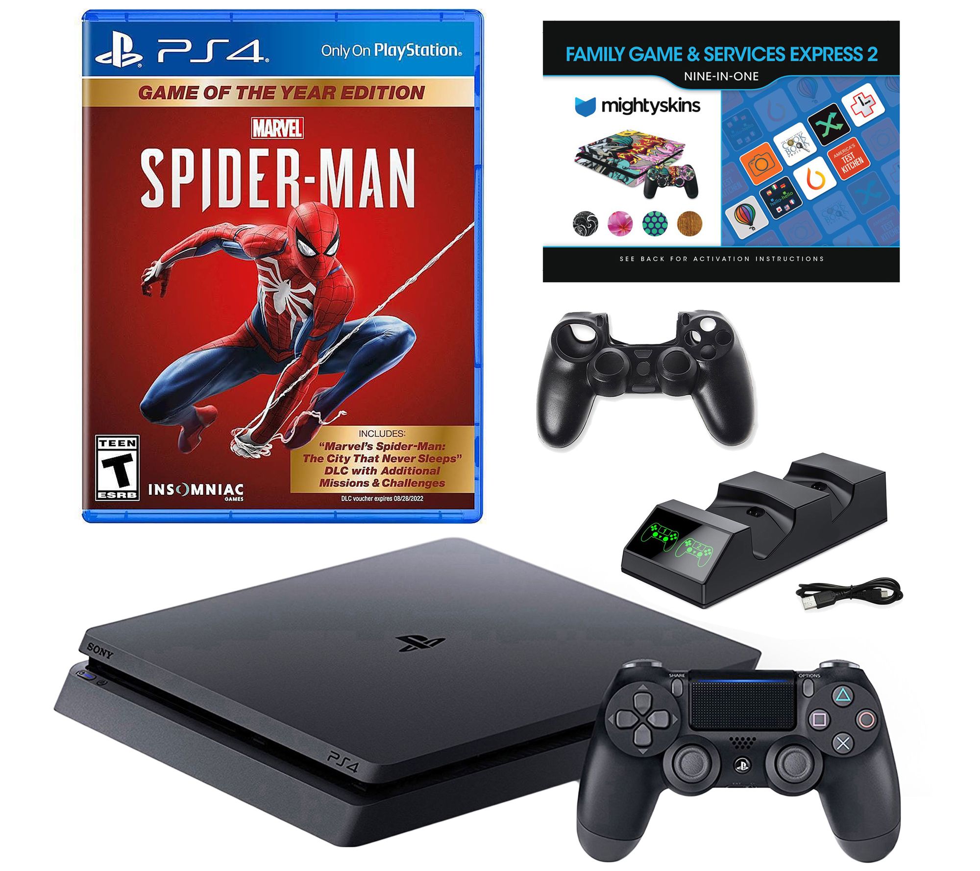 spænding varme Depression PlayStation 4 Slim w/ Spider-Man, Accessories & Mega Voucher - QVC.com
