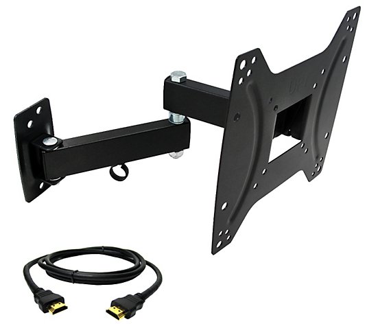 MegaMounts Full-Motion Wall Mount for 17"-42" TV w/ HDMI Cabl