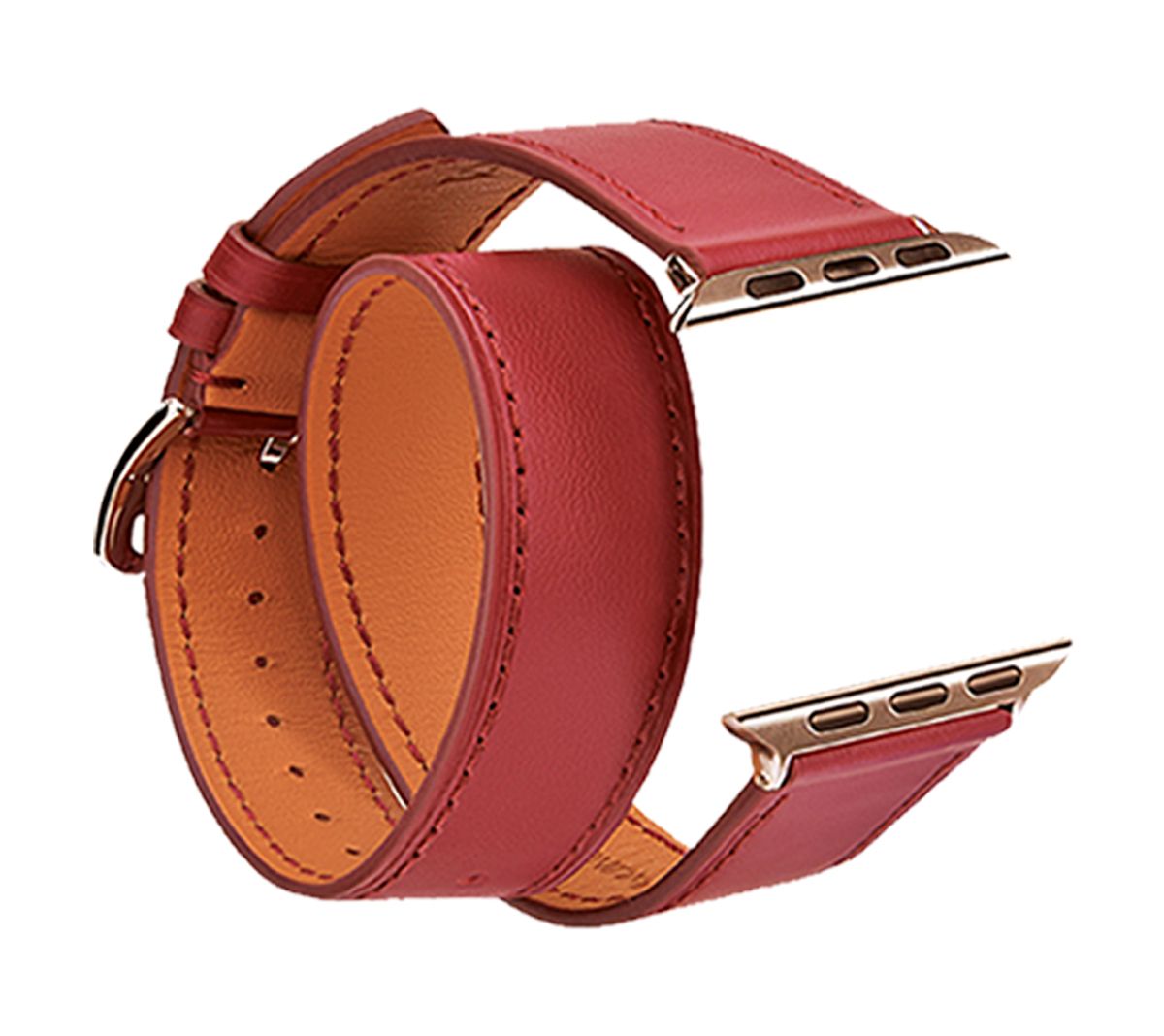 Digital Basics Apple Watch 42/44mm Leather Double Wrap Band