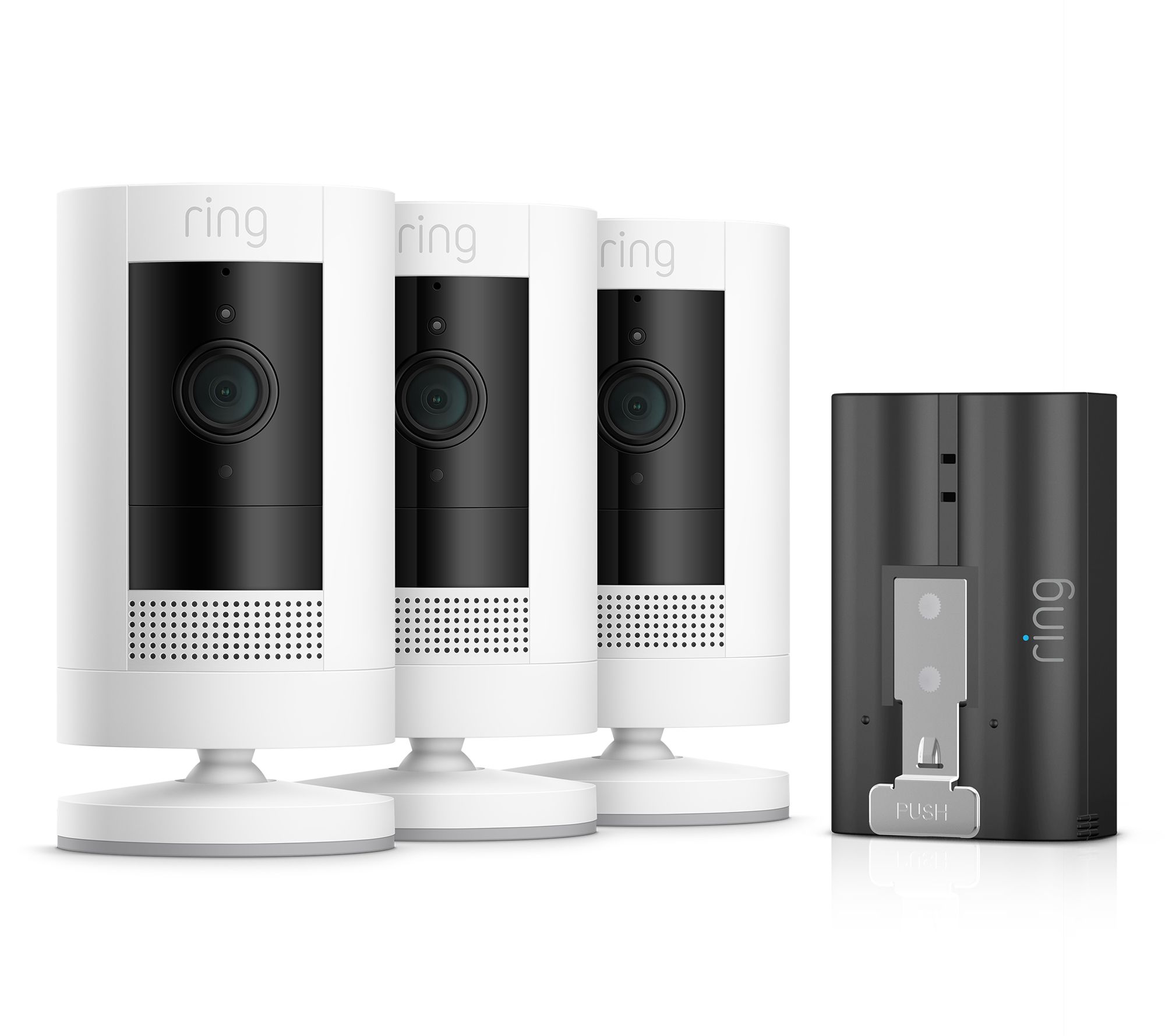 Ring Stick Up Indoor Outdoor Camera 3 Pack W Rechargeable Battery RA 