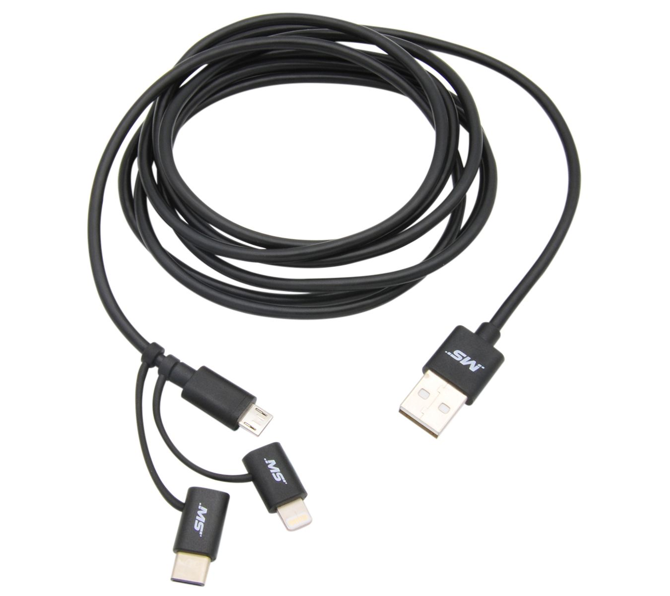 MobileSpec 6' Lightning, USBC, and Micro to USB Cable