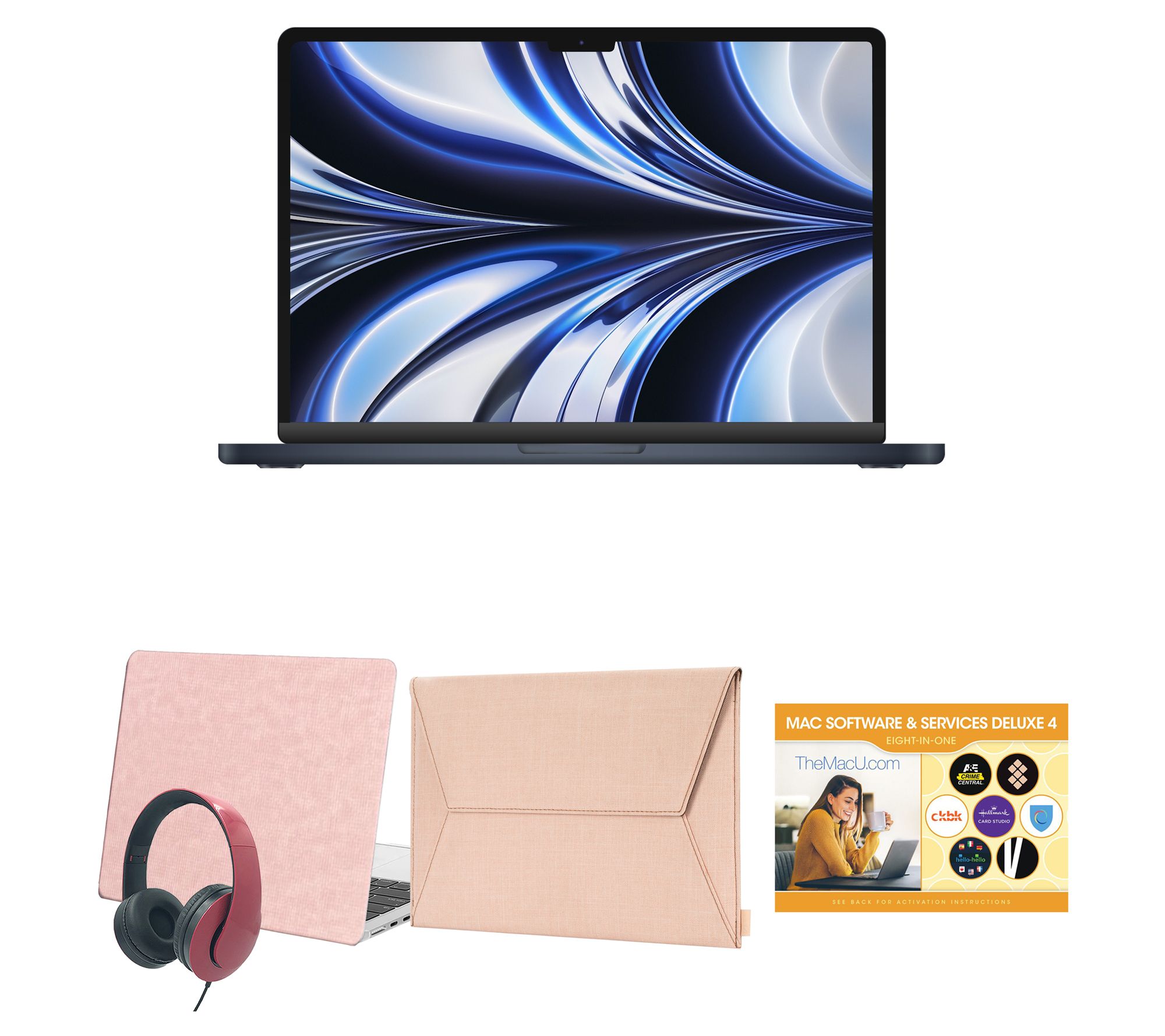 Apple MacBook Air 13" Laptop, M2 Chip w/ Incase Sleeve & Accs