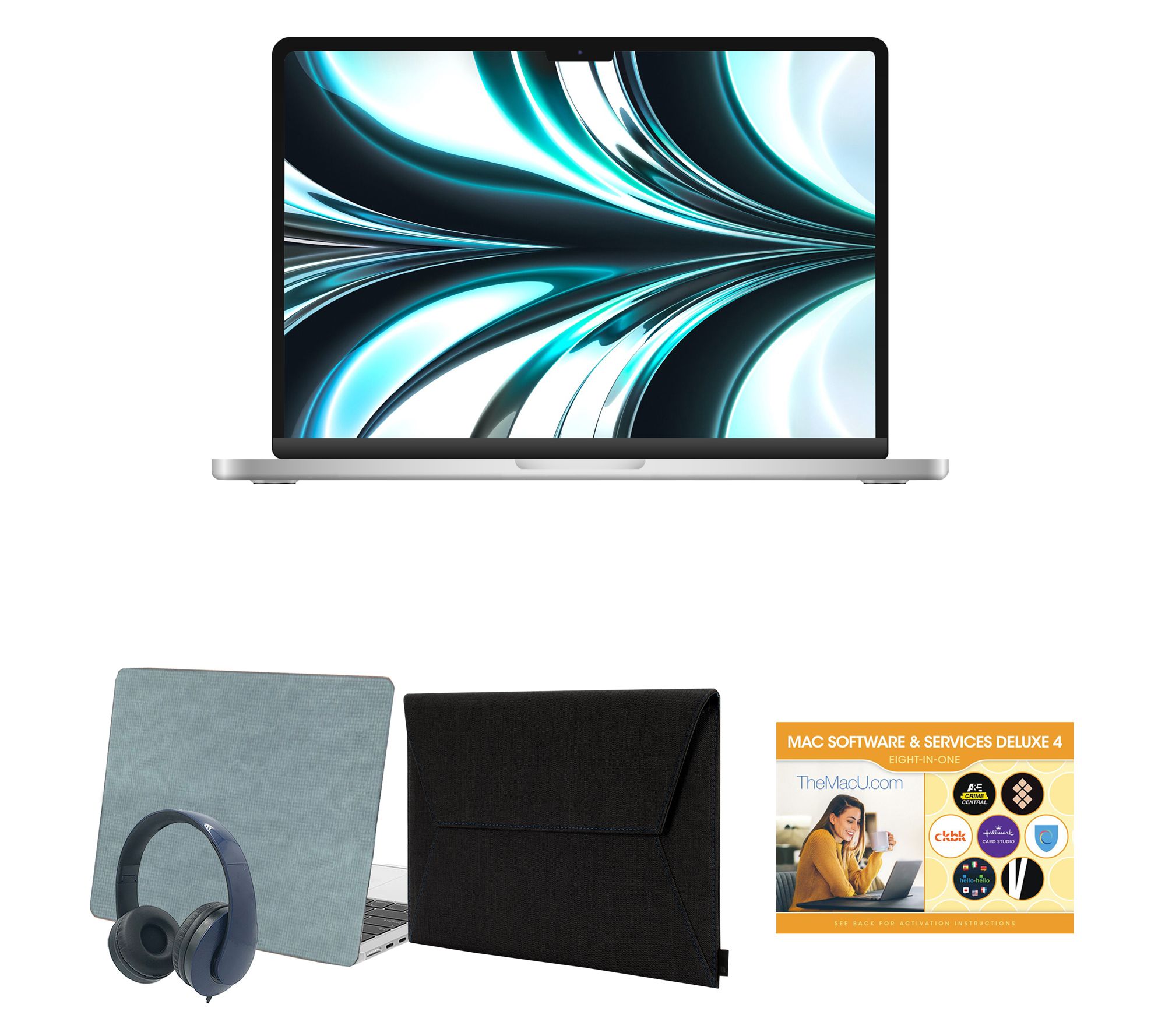 Apple MacBook Air 13" Laptop, M2 Chip w/ Incase Sleeve & Accs