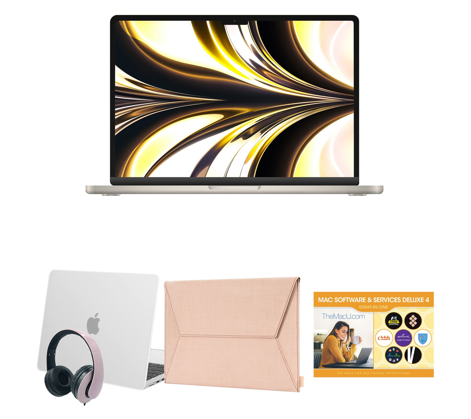 Apple MacBook Air 13" Laptop, M2 Chip w/ Incase Sleeve & Accs