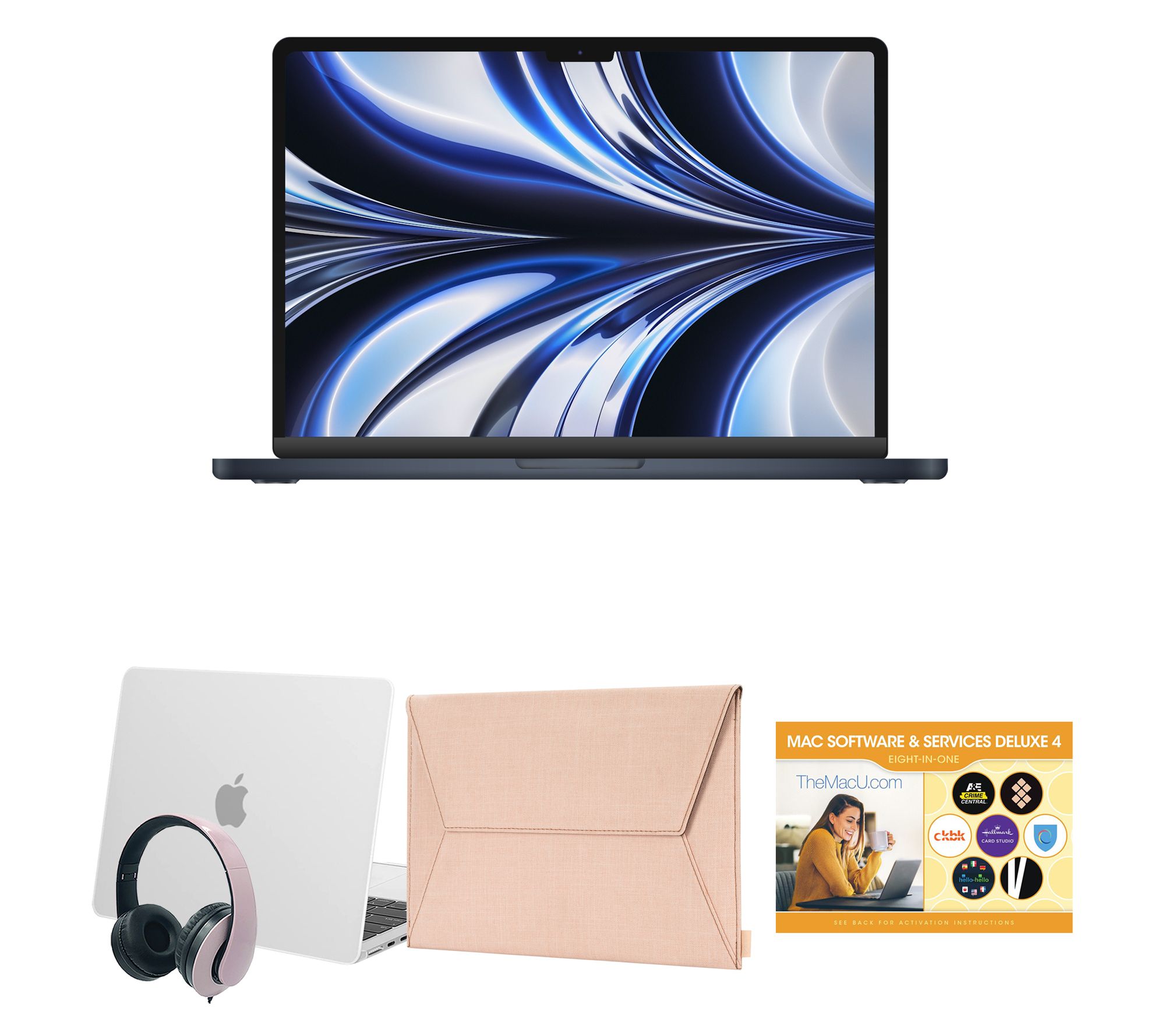 Apple MacBook Air 13" Laptop, M2 Chip w/ Incase Sleeve & Accs
