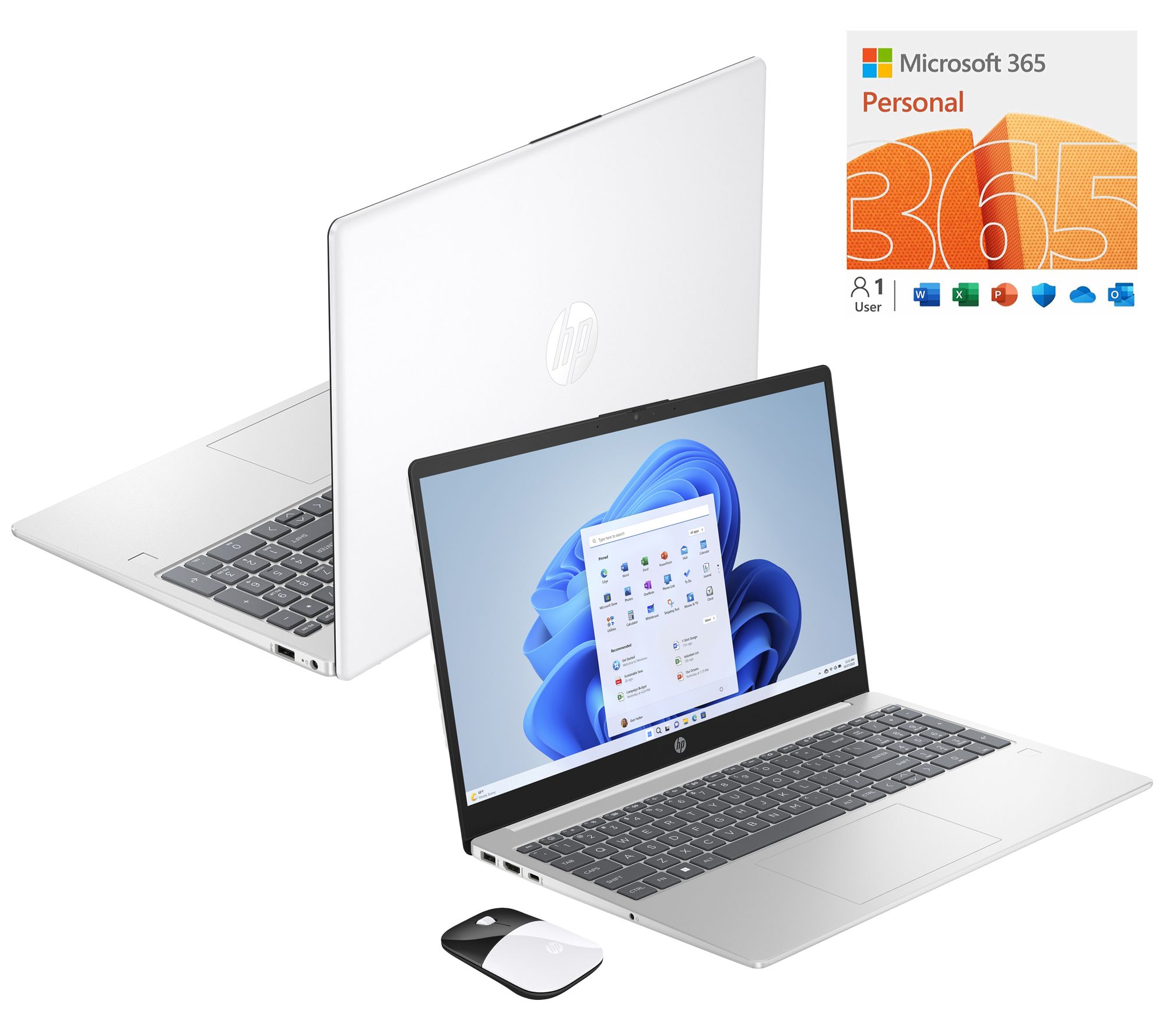 HP 15" Touch Laptop Intel N100 4GB 128GB w/ MS365 & Voucher