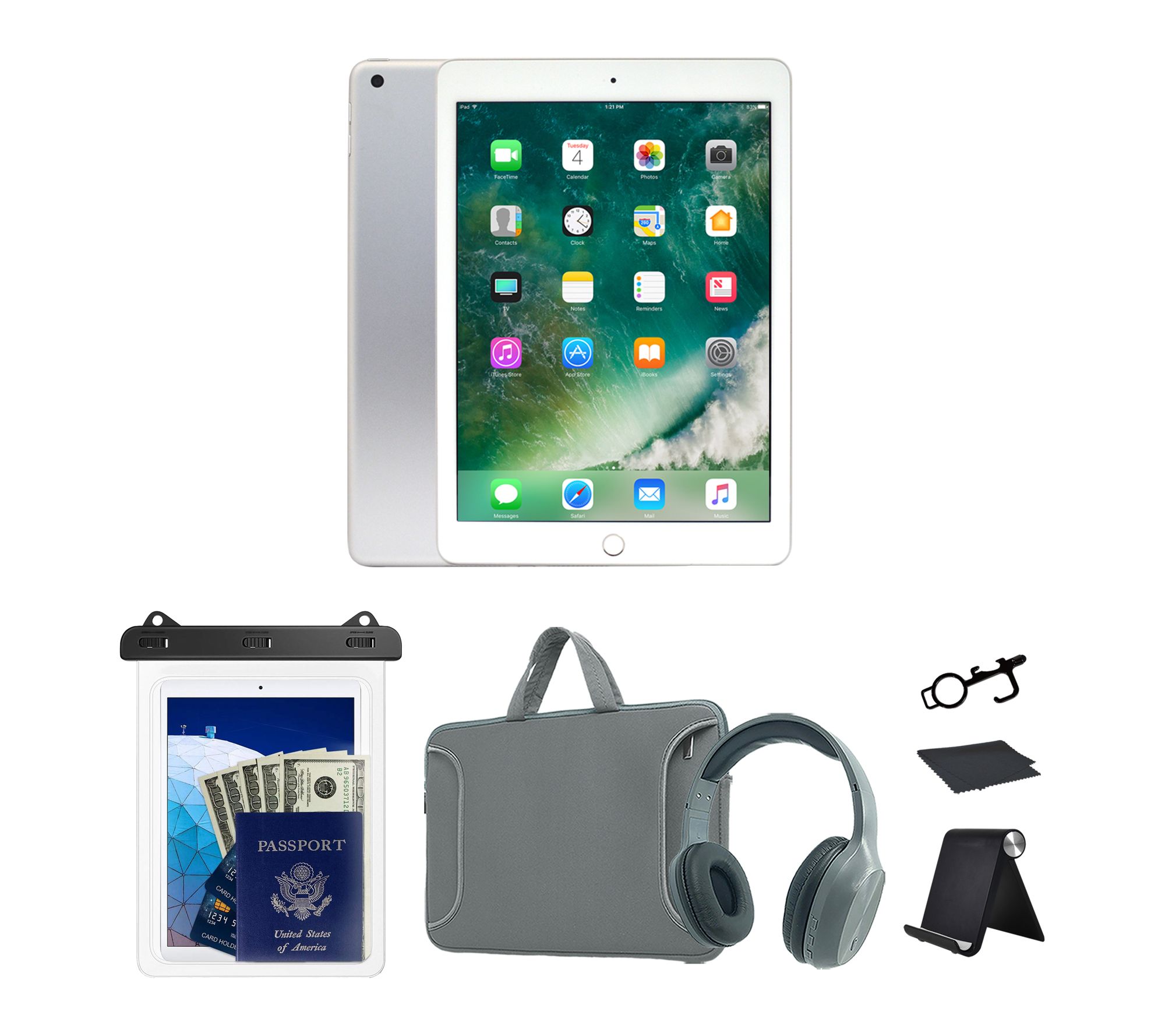 Refurbished 2018 Apple iPad 9.7" 128GB Wifi Bundle 3