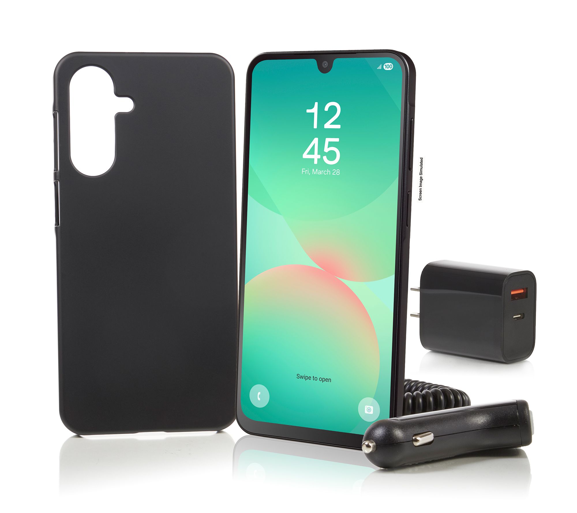 Tracfone A26 Samsung Galaxy 5G w/1yr 1500 talk/text data w/Accessories