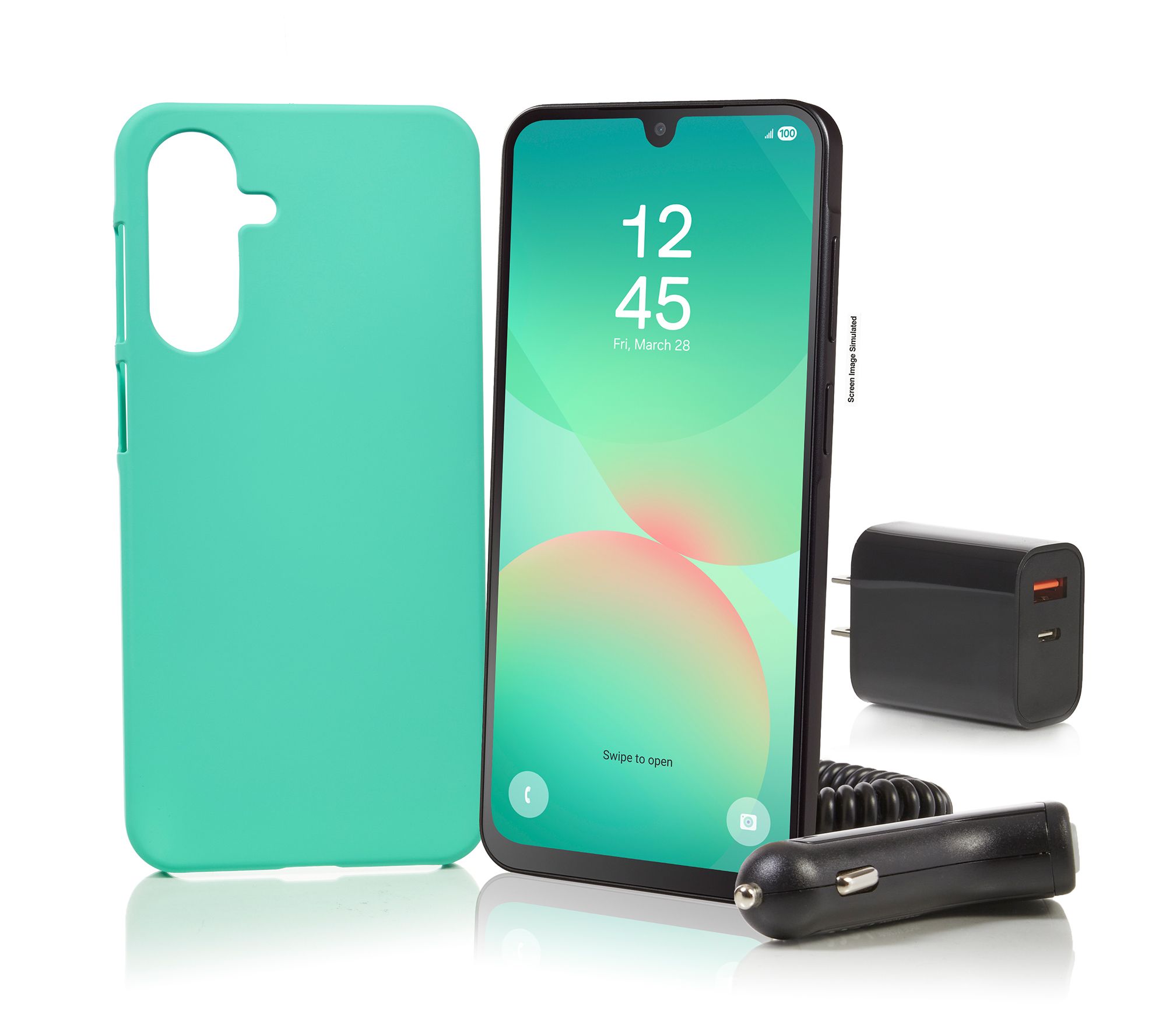 Tracfone A26 Samsung Galaxy 5G w/1yr 1500 talk/text data w/Accessories