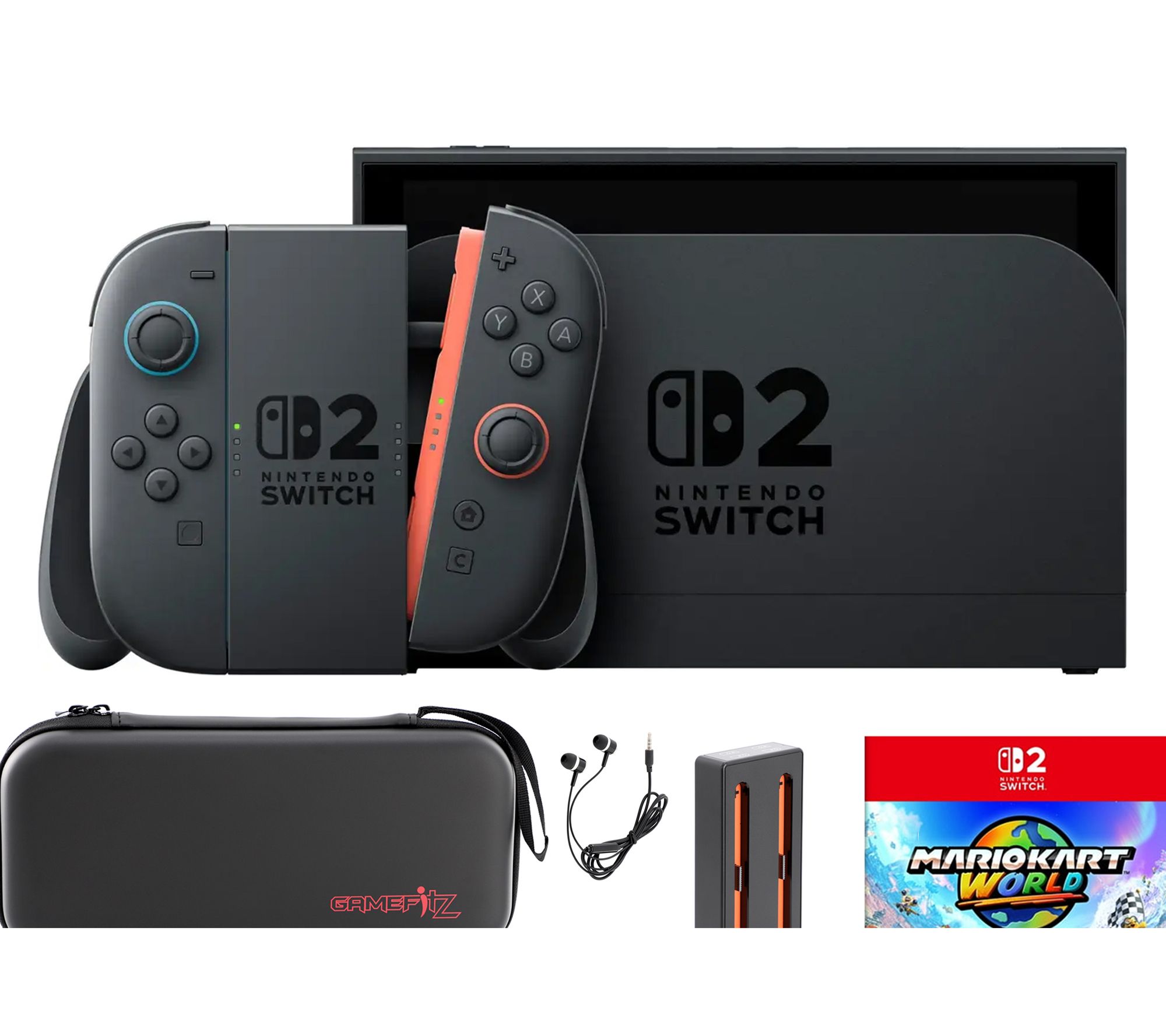 Nintendo Switch 2 MarioKart wtih Accessories Kit and Voucher