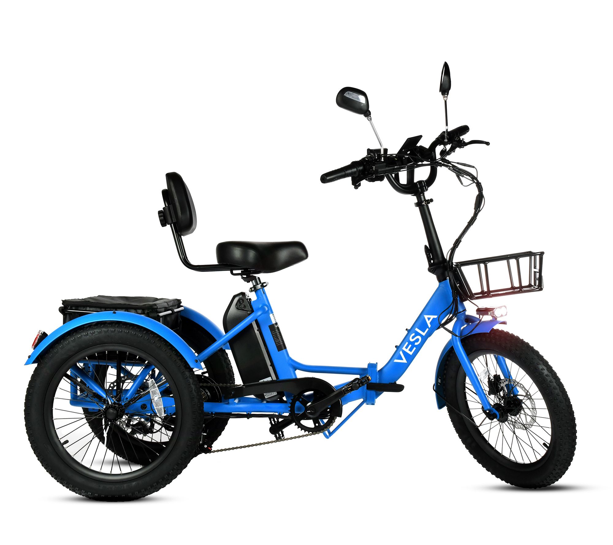 Vesla Folding Low-Step 750W E-Trike w/16MPH Speed & Accessories