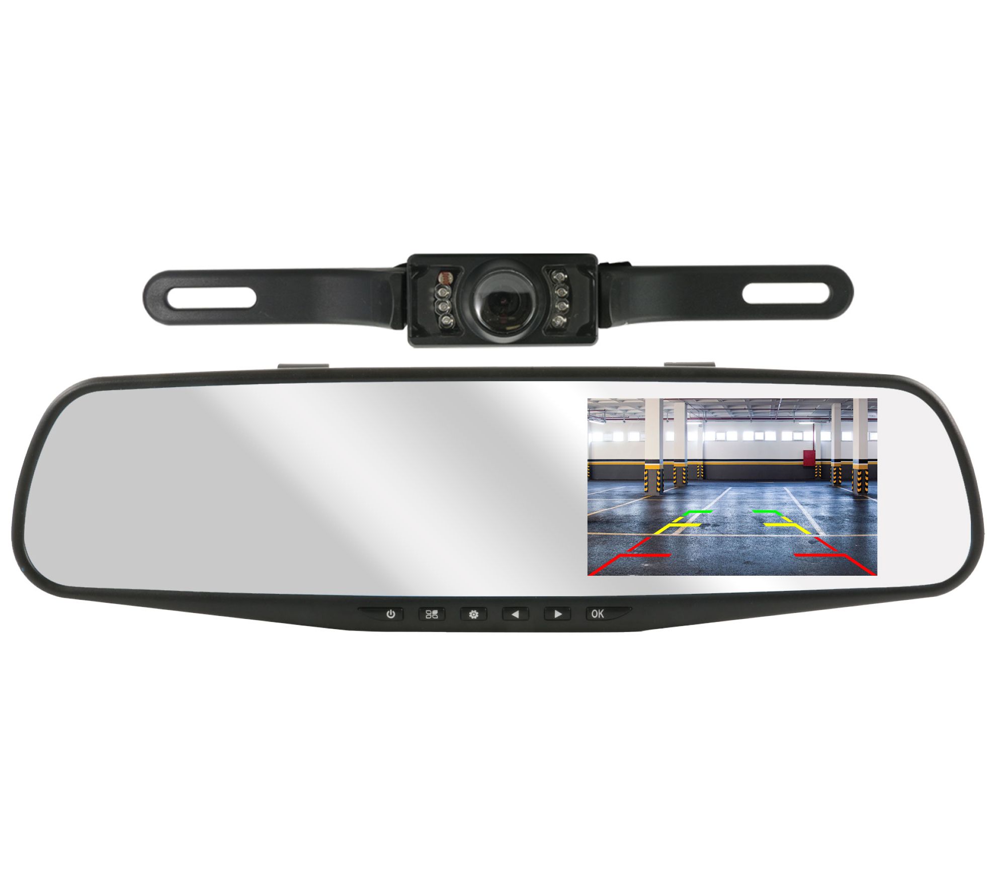 Monster Car Rearview Mirror Dashboard/Backup Camera