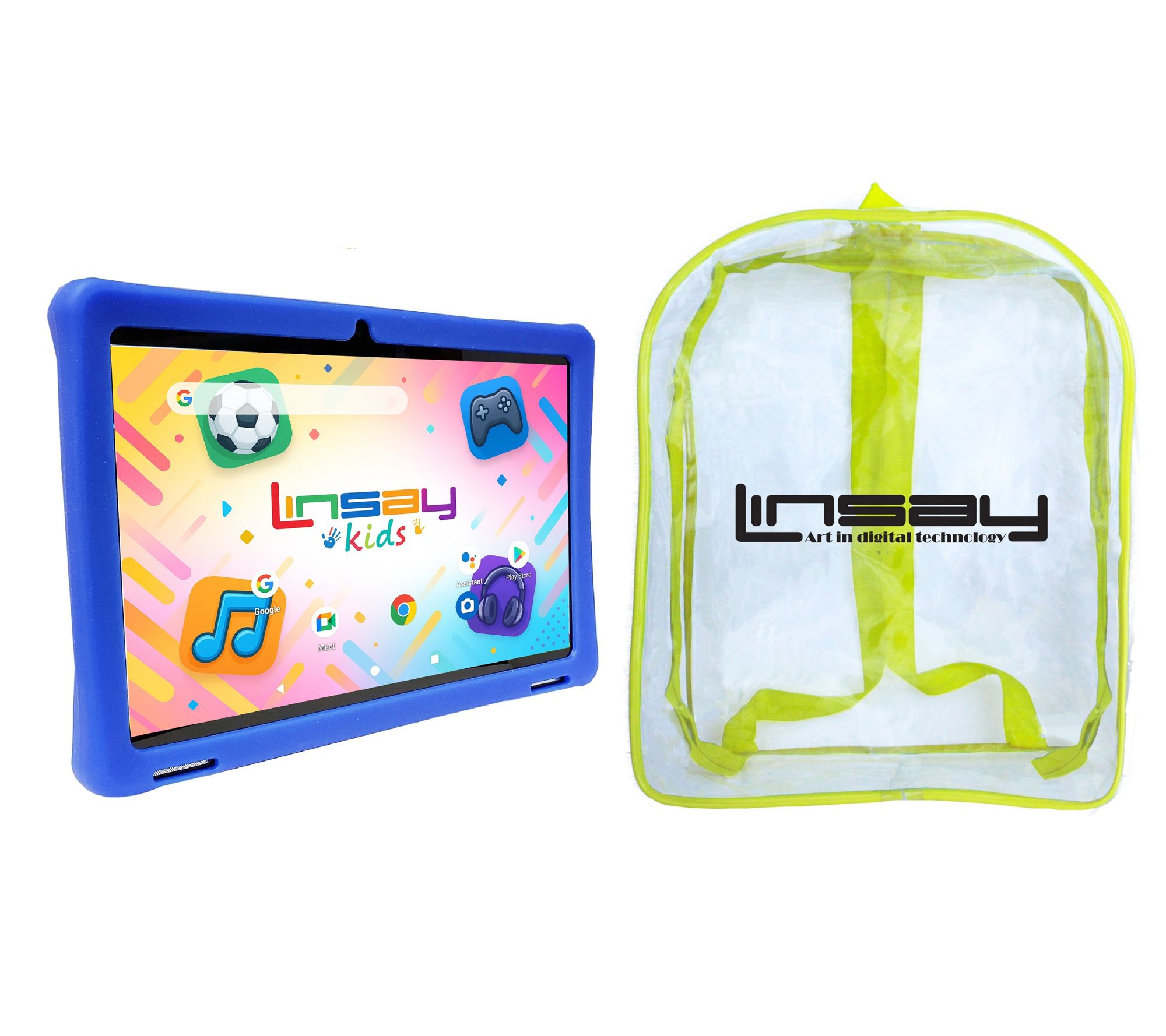  LINSAY 10.1"Octa Core 4GB Ram 256GB Storage w/Kids Case Bag