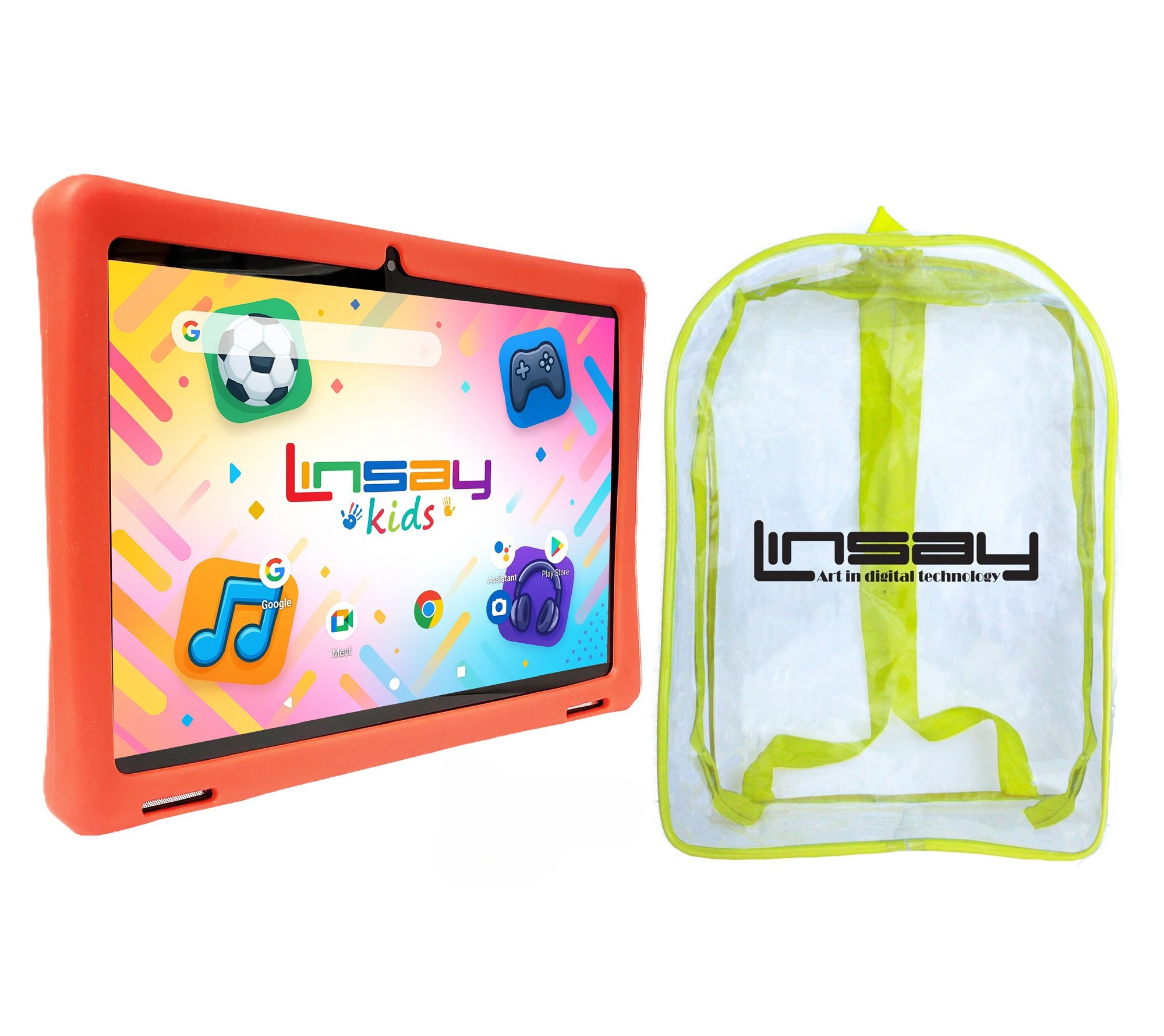 LINSAY 10.1"Octa Core 4GB Ram 256GB Storage w/Kids Case Bag