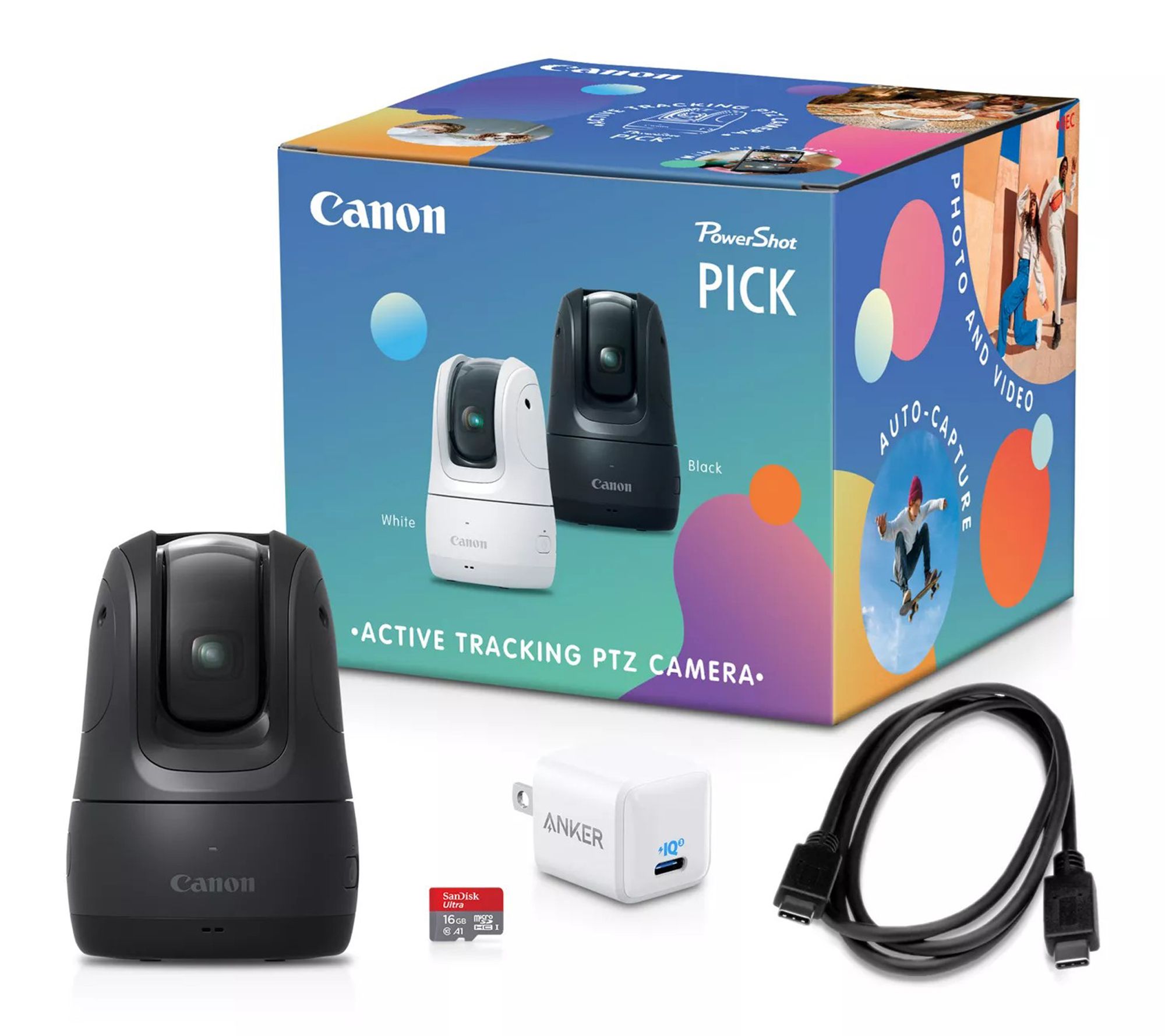 美品  Canon PowerShot PICK Canon PowerShot PICK Active Tracking PTZ CameraBundle - QVC.com