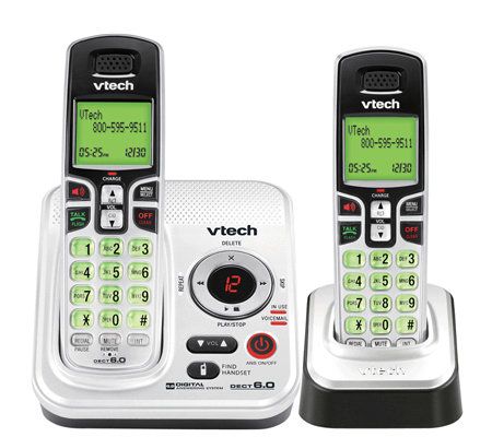 Vtech CS6229-2 DECT 6.0 Two-Handset Cordless Answering System - QVC.com