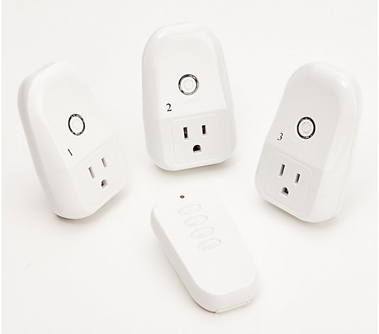 Blackstone Set of 3 Indoor Wall Outlets w/ Wireless Remote 