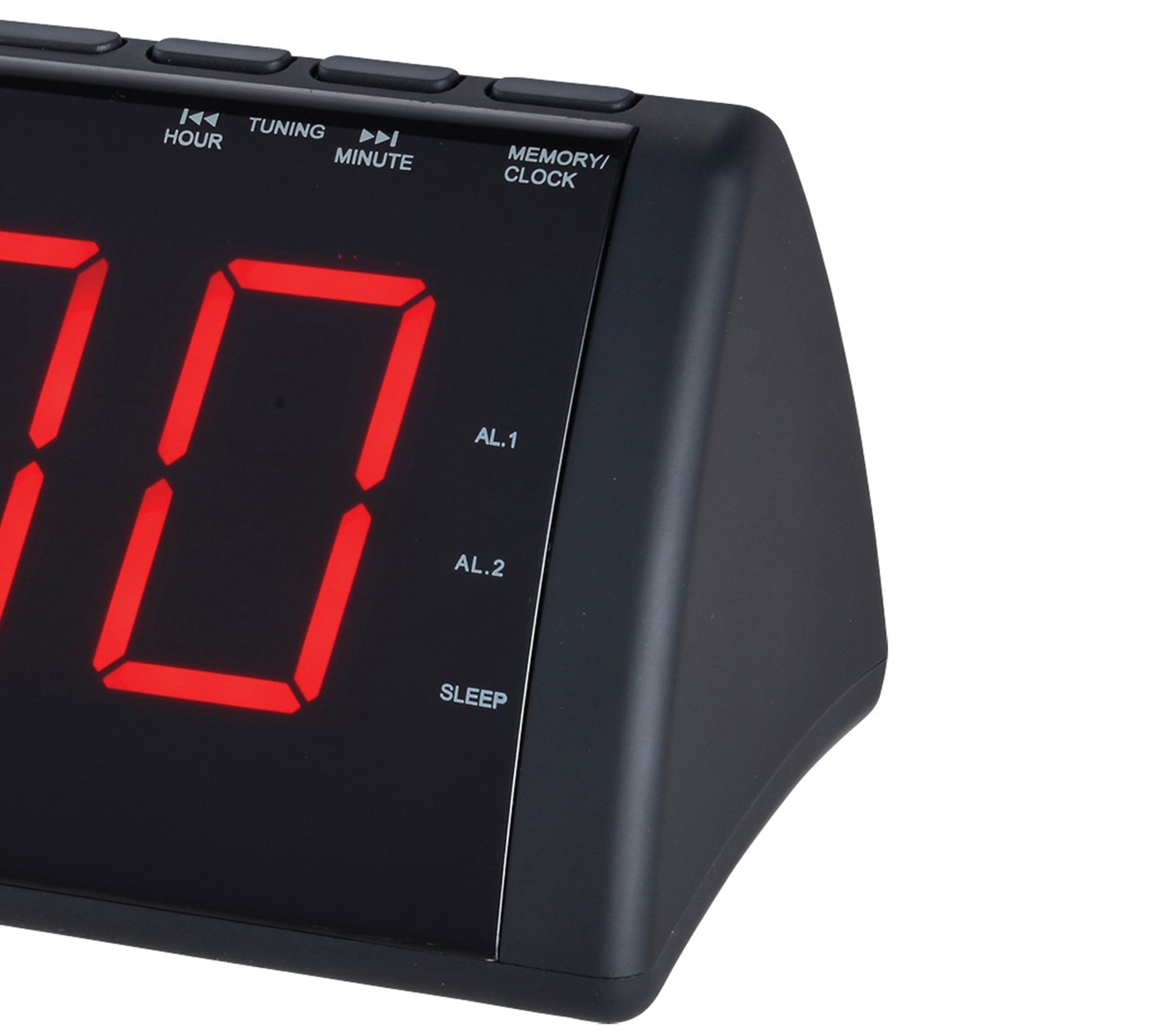 Sylvania Dual Alarm Clock Radio Digital Tuner AM FM Jumbo Read Bedroom Grad Gift 