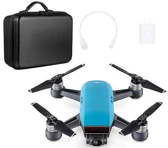 DJI Spark 1080p HD Drone Selfie Modes, Gesture Control & Travel Kit