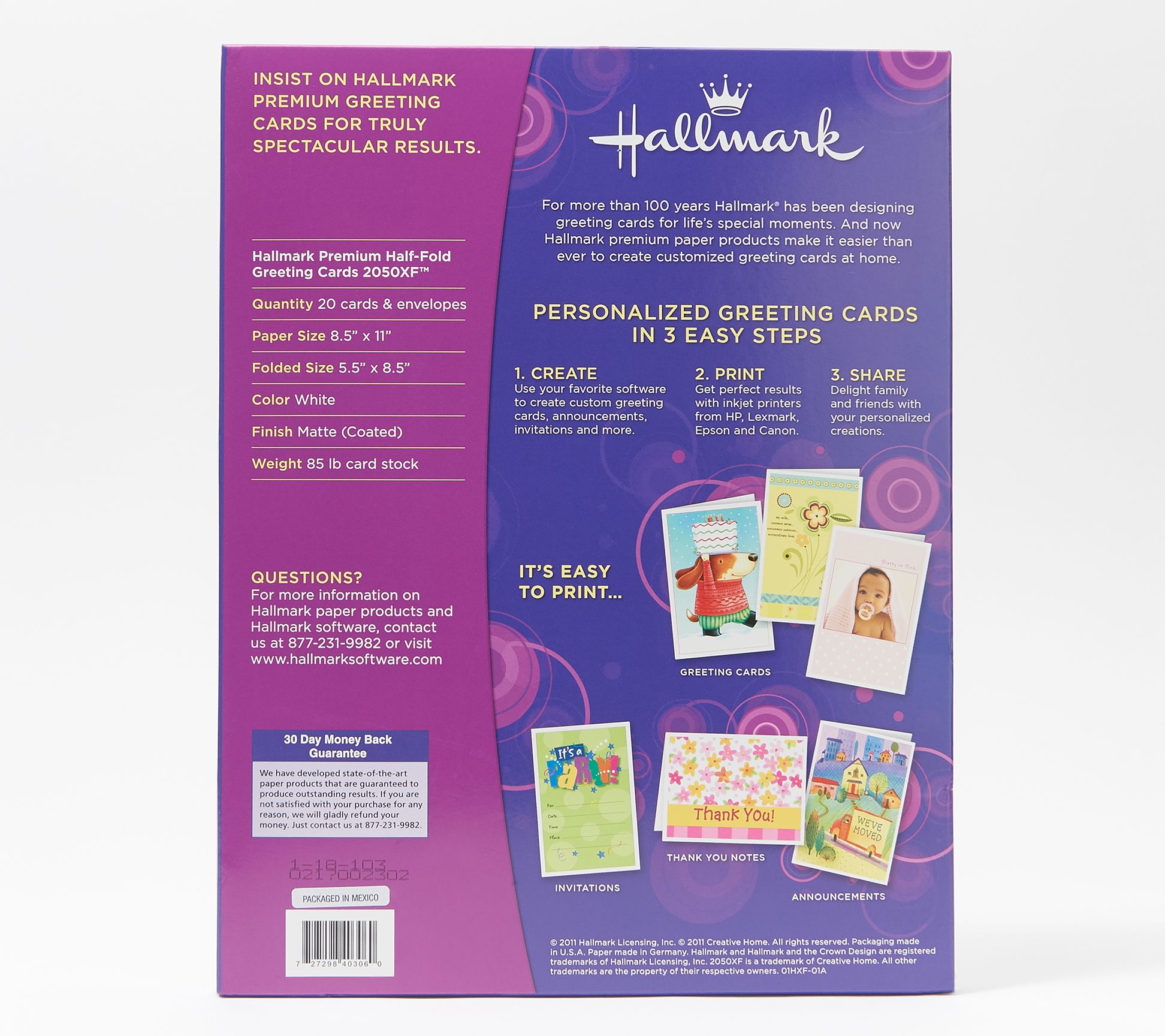 Hallmark Half-Fold Matte Premium Blank Greeting Cards