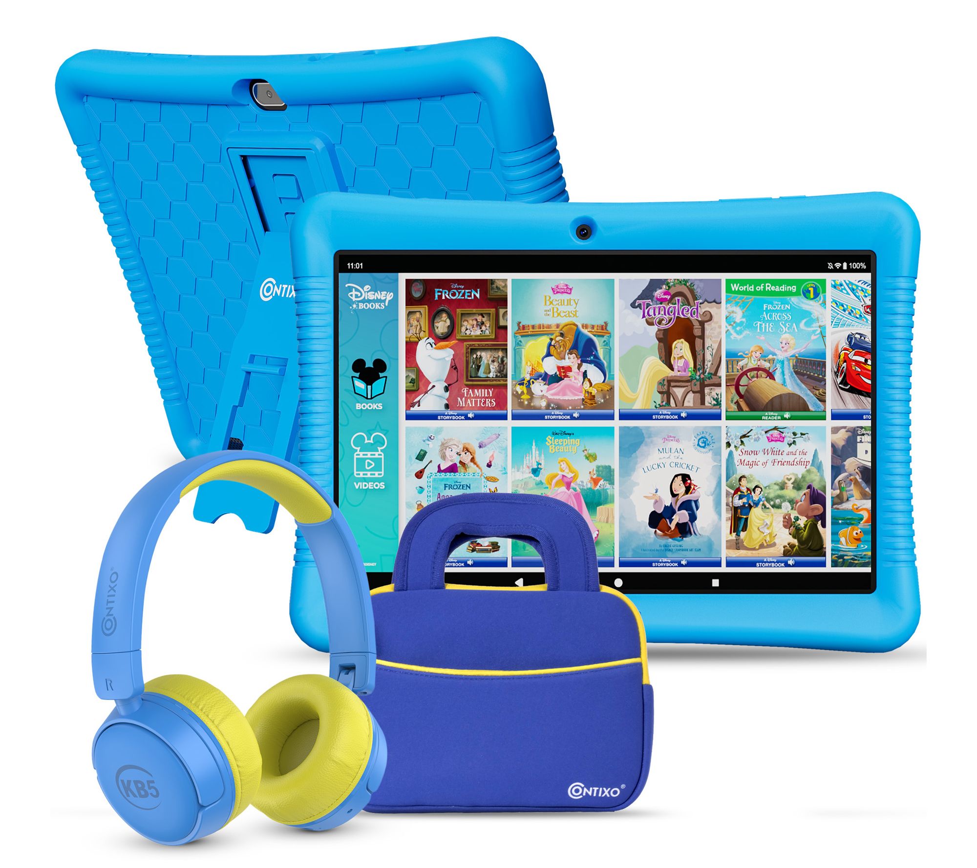 Contixo K102 10" Kids Tablets & Headphone Set with Bag