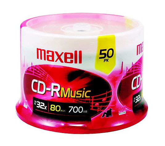 Maxell 80-Minute/700MB CD-R Music - 50 Pack