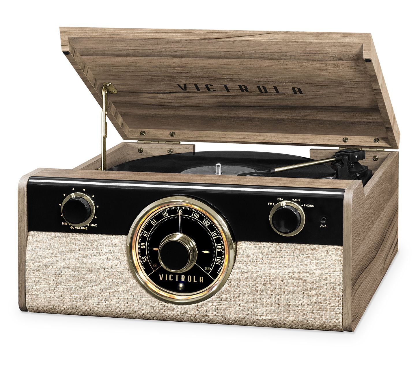 Victrola Wood Bluetooth Mid Century Record Player - QVC.com