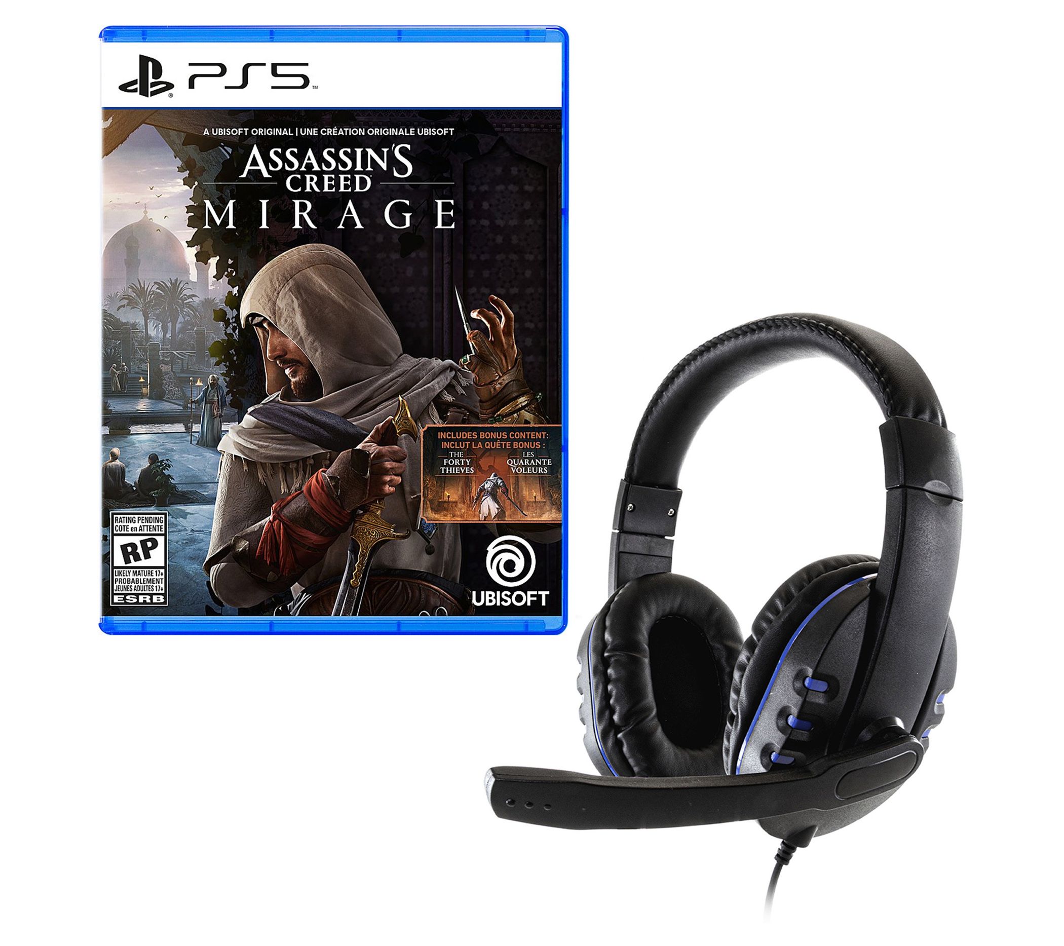 PS5 Assassin's Creed Mirage with Universal Headset 