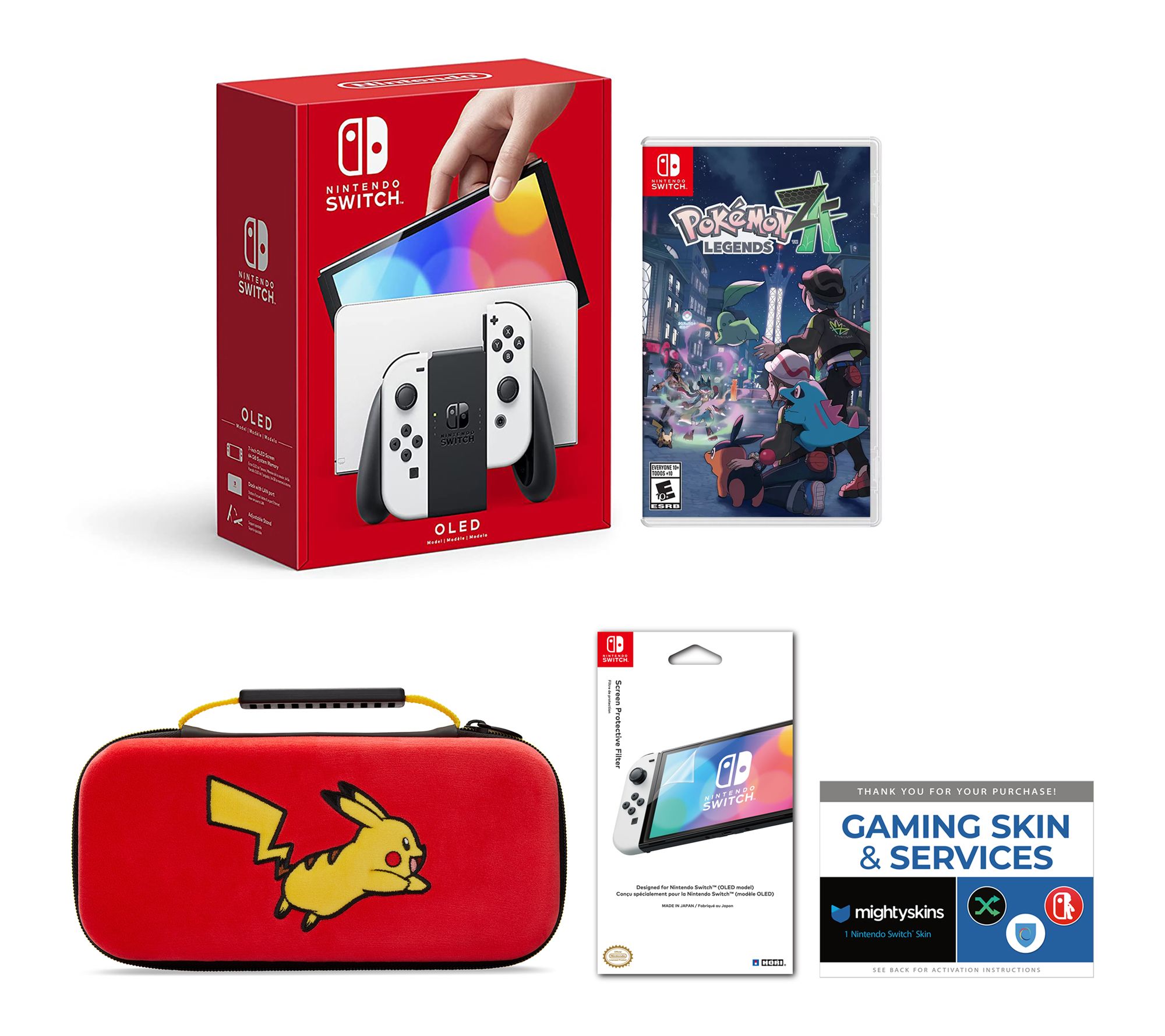NSW OLED Bundle: Pokemon Legends: Z-A, Case, Fitler, Voucher
