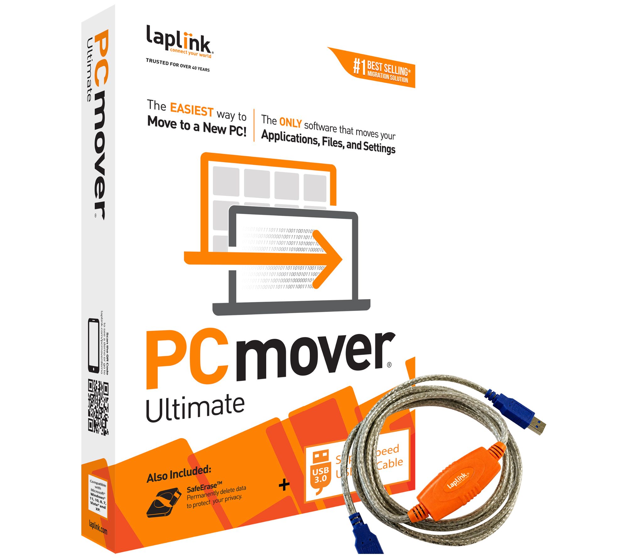  PC Mover Ultimate with USB 3.0 Cable