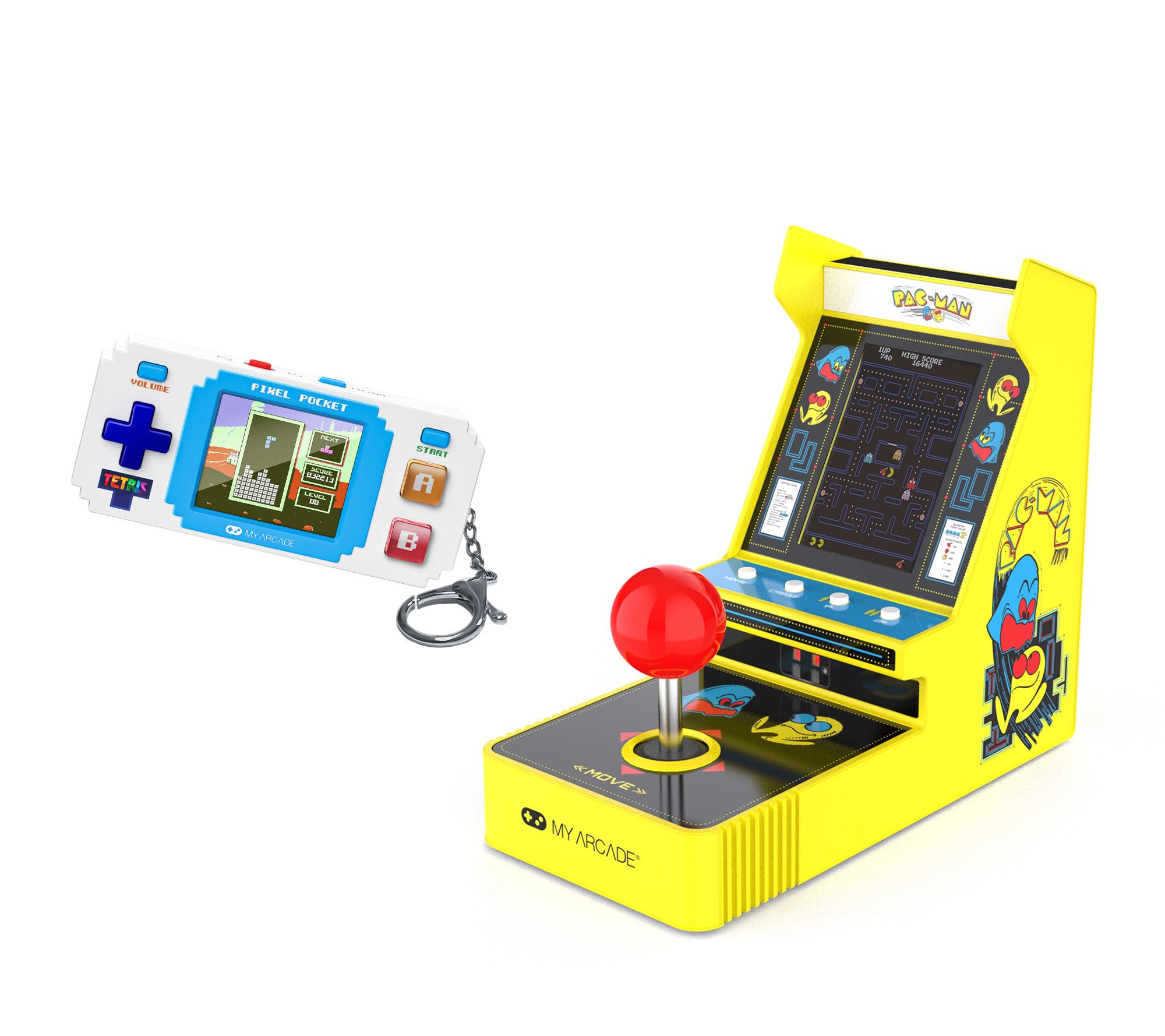 My Arcade Joystick Retro Arcade Machine with Mini Pixel Gaming Handheld