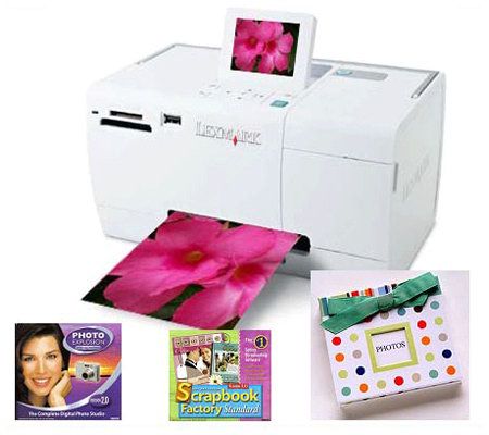 Lexmark P350 Portable Photo Printer with PhotoBook/Software - QVC.com