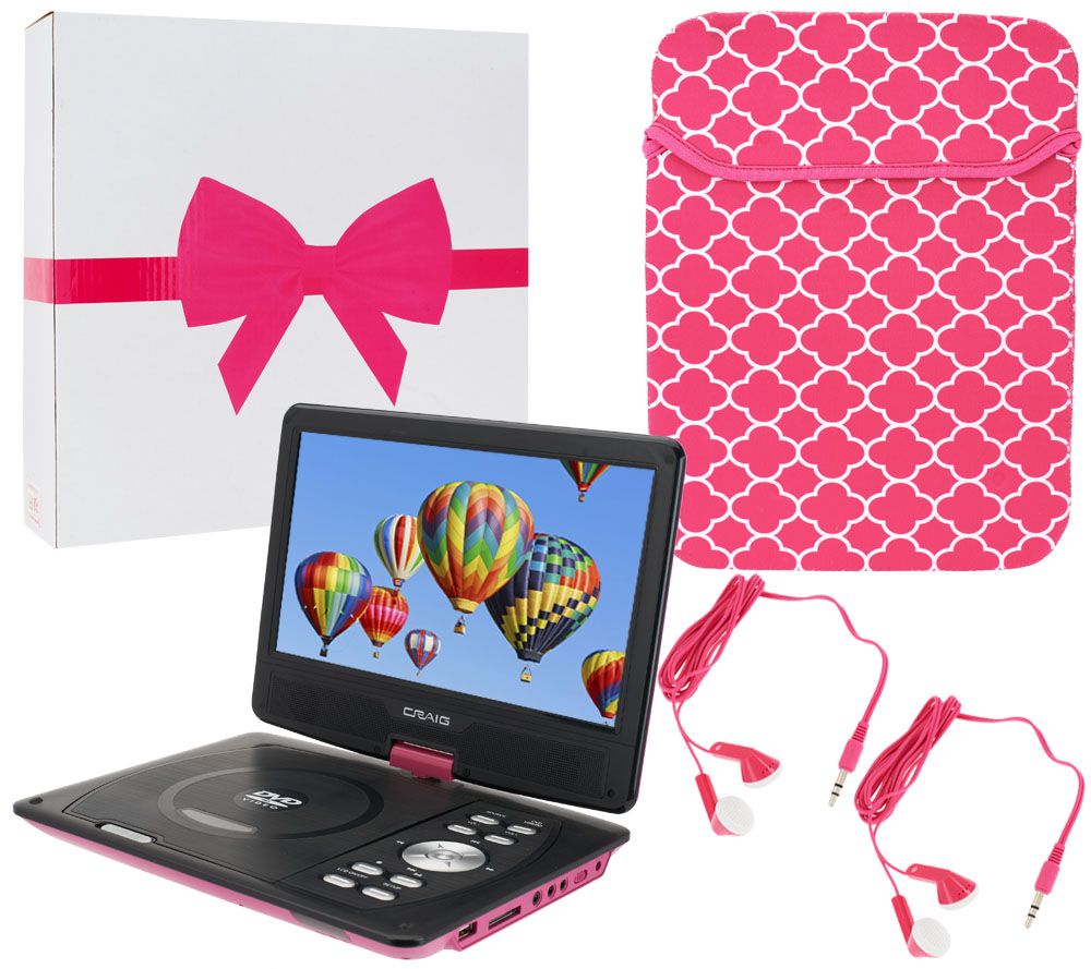 Craig 10" LCD Portable DVD Player with Swivel Screen and Accessories