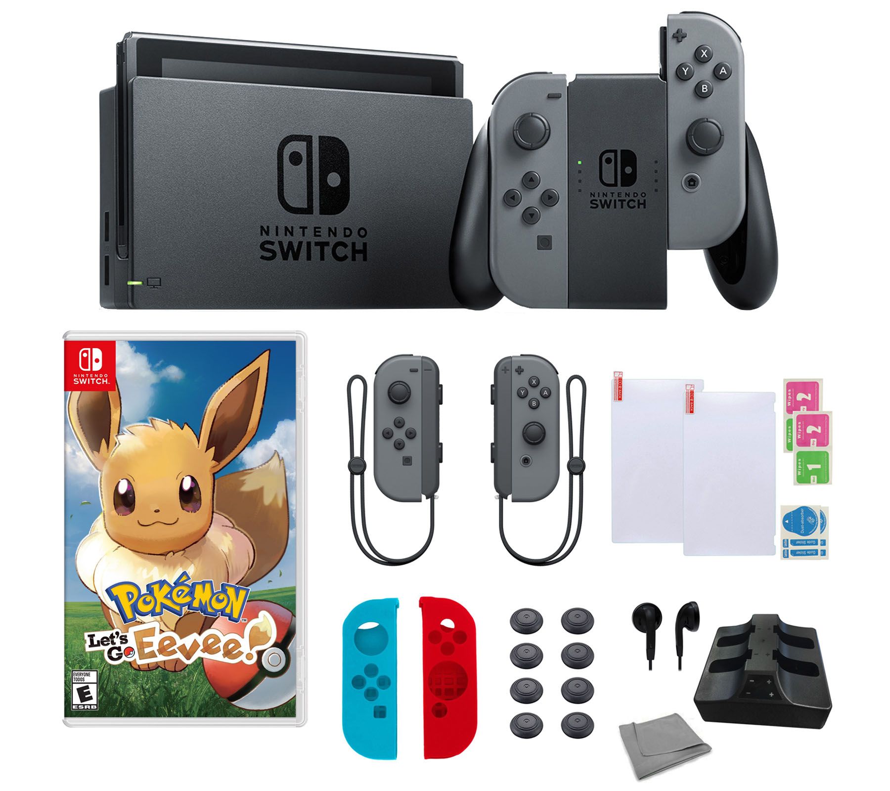 Nintendo Switch OLED Model w/ Neon Red & Neon Blue Joy-Con Console with  Mario Kart 8 Deluxe Game - Limited Bundle - Import with US Plug 