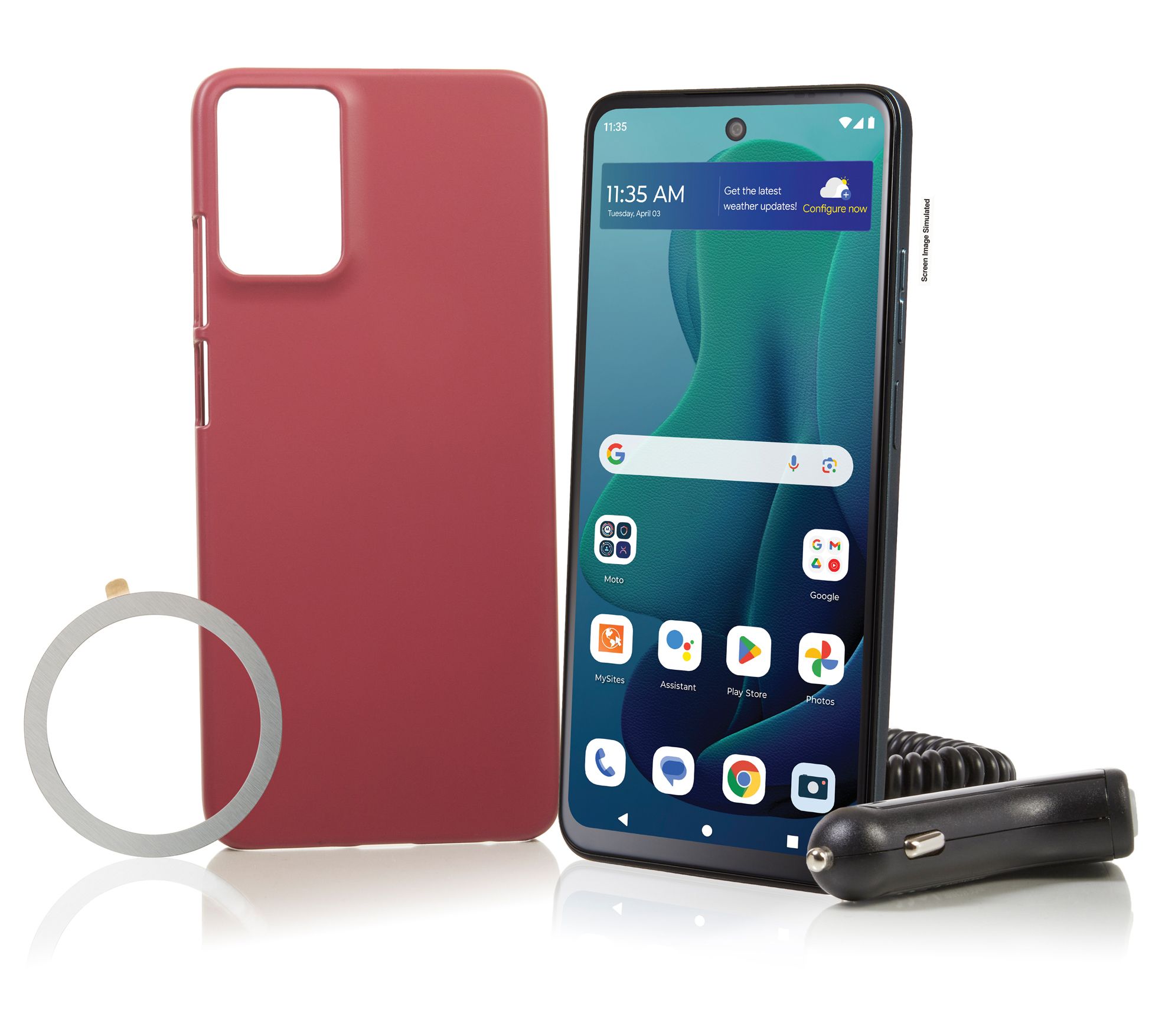 Tracfone Moto G 5G 24' w/ 1year 1500 Talk/Text Data & Accessories