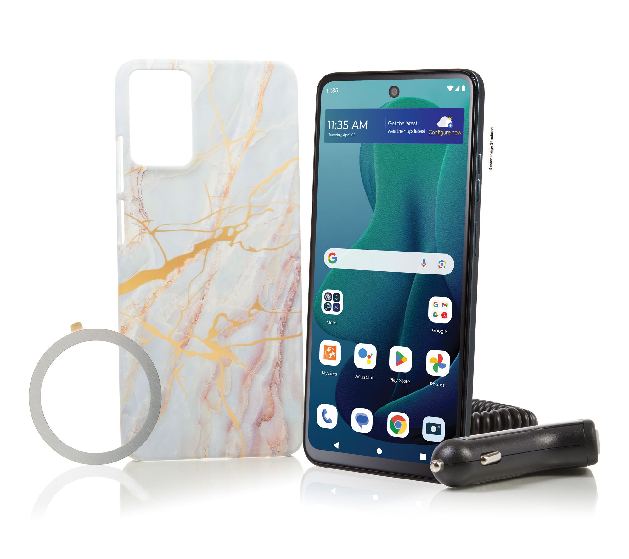 Tracfone Moto G 5G 24' w/ 1year 1500 Talk/Text Data & Accessories