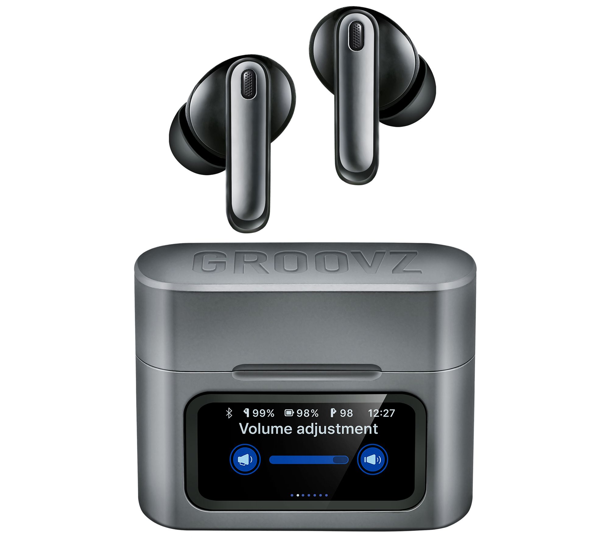 Groovz Active Noise Cancelling Earbuds Touch Screen Case