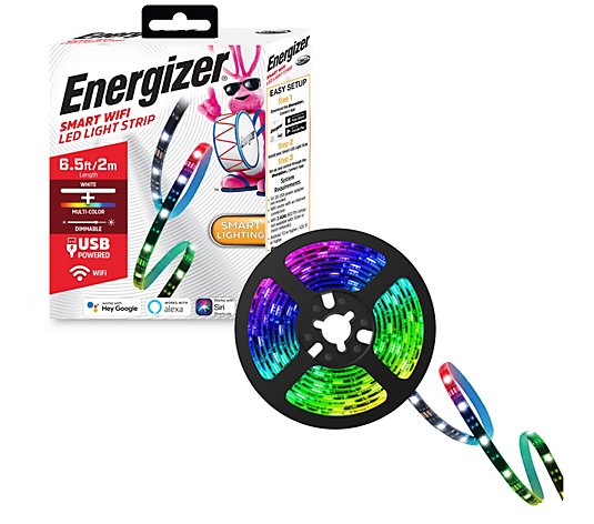 Energizer Smart 6.5' White/Multi Color DimmingLED Light Strip