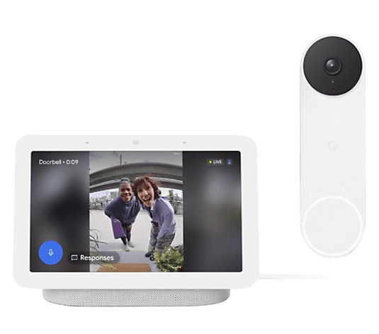 Google Nest Wireless Battery Doorbell with Nest Hub