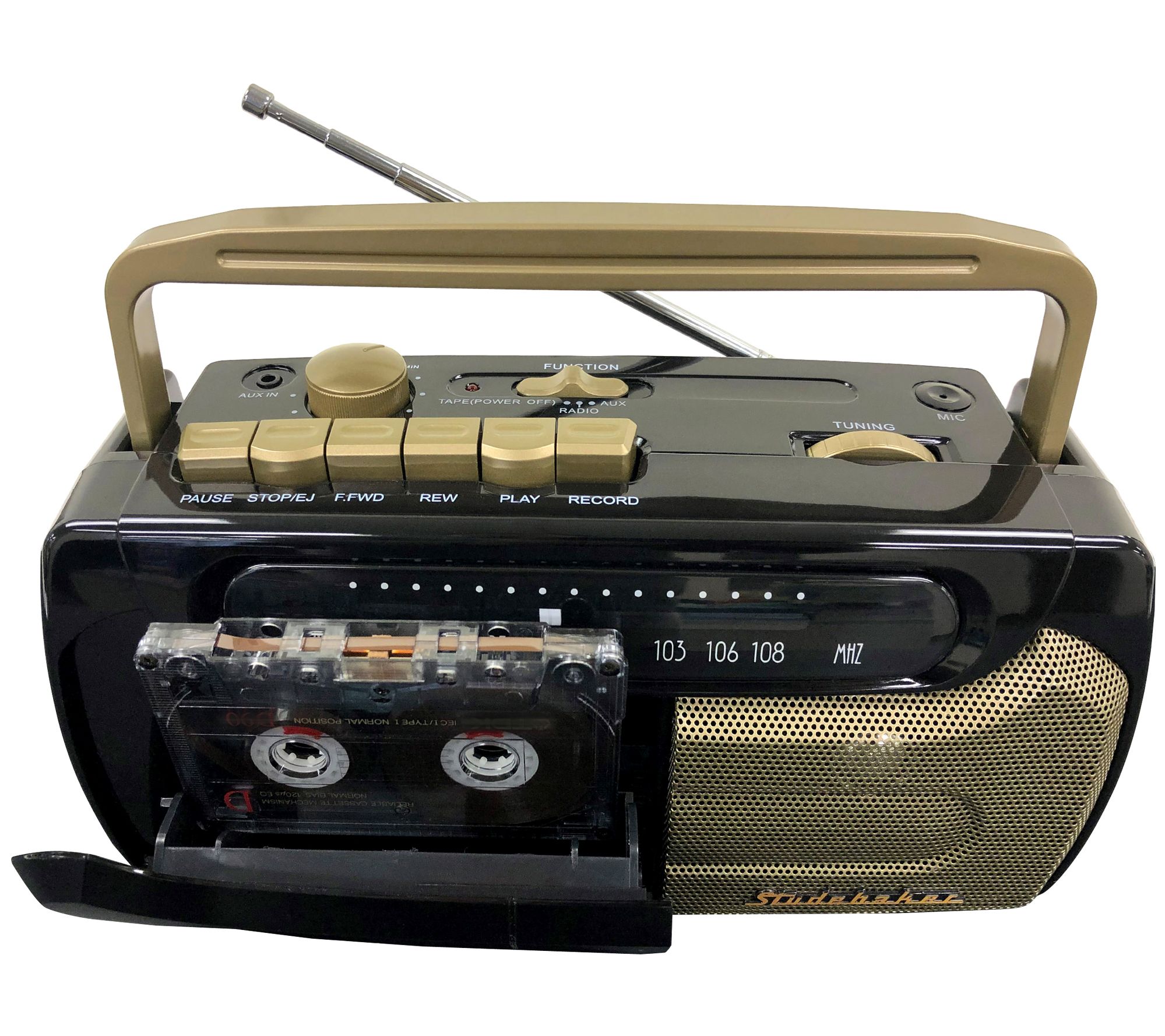 Studebaker Portable Cassette Player/Recorder with FM Radio