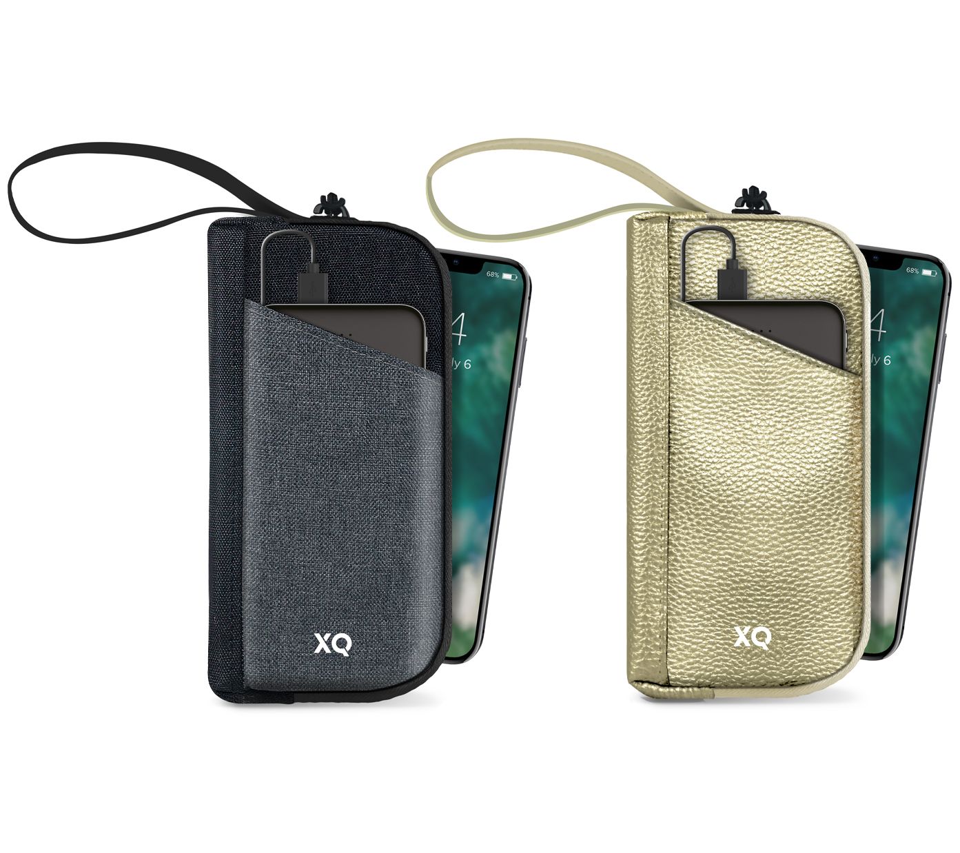 Xqisit Set of 2 UV Bags with Built-in 5,000mAh Power Banks