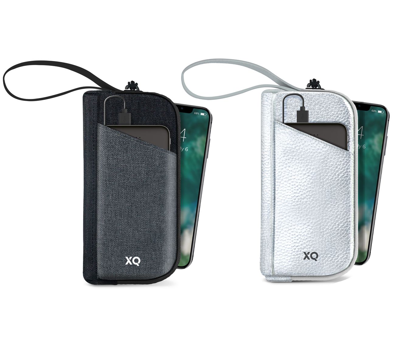 Xqisit Set of 2 UV Bags with Built-in 5,000mAh Power Banks