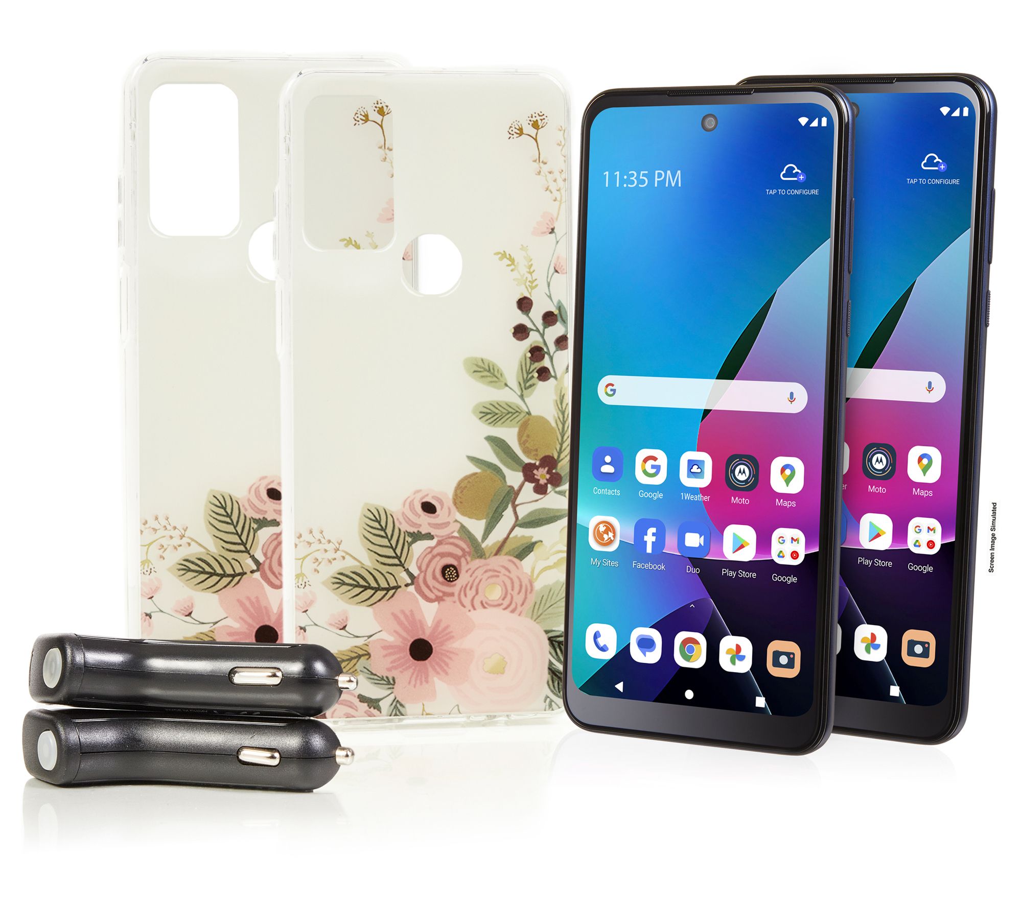 Tracfone Moto G Play '23 Smartphone 2-Pack w/ 1500 Talk/Text/Data
