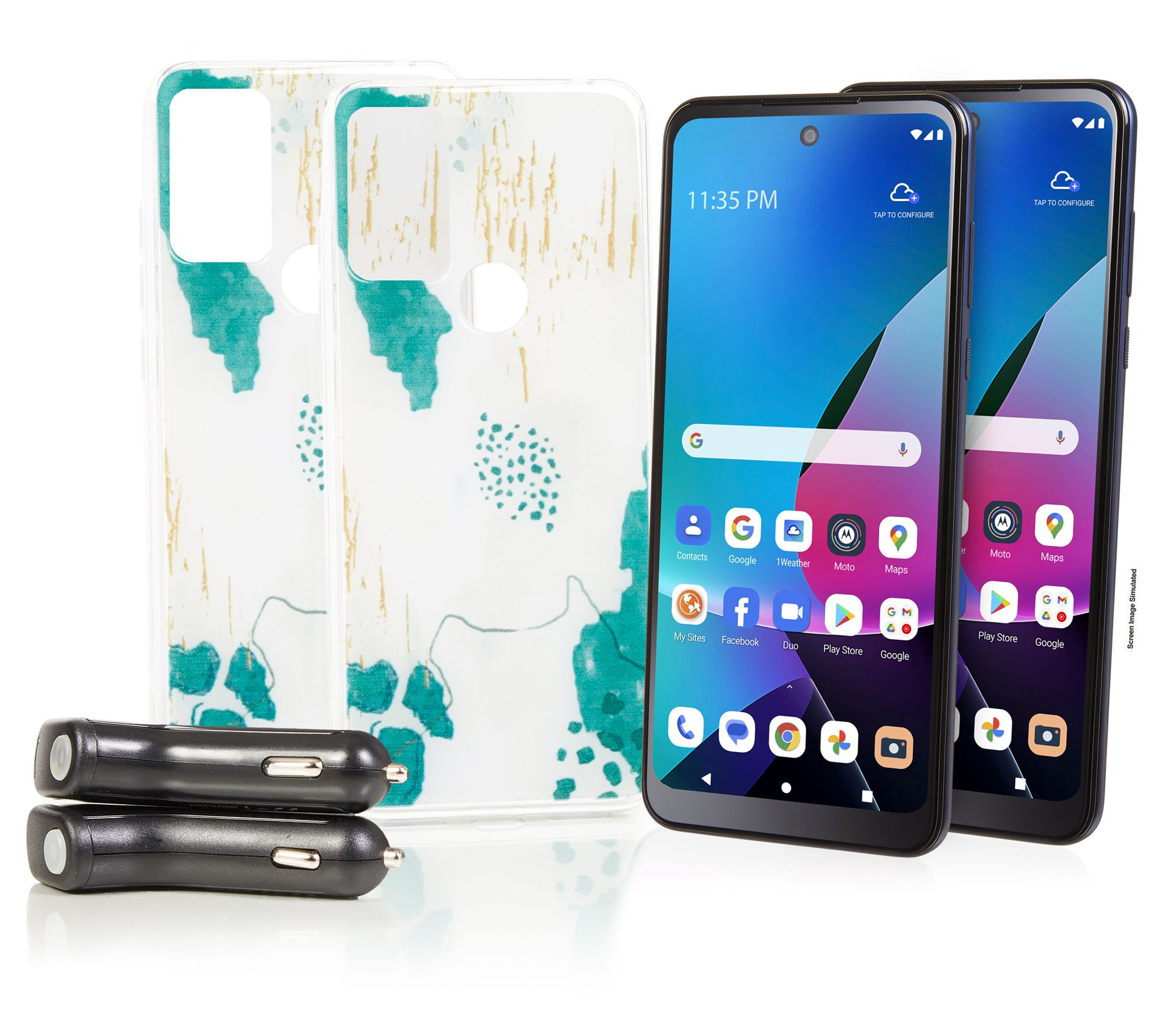 Tracfone Moto G Play '23 Smartphone 2-Pack w/ 1500 Talk/Text/Data