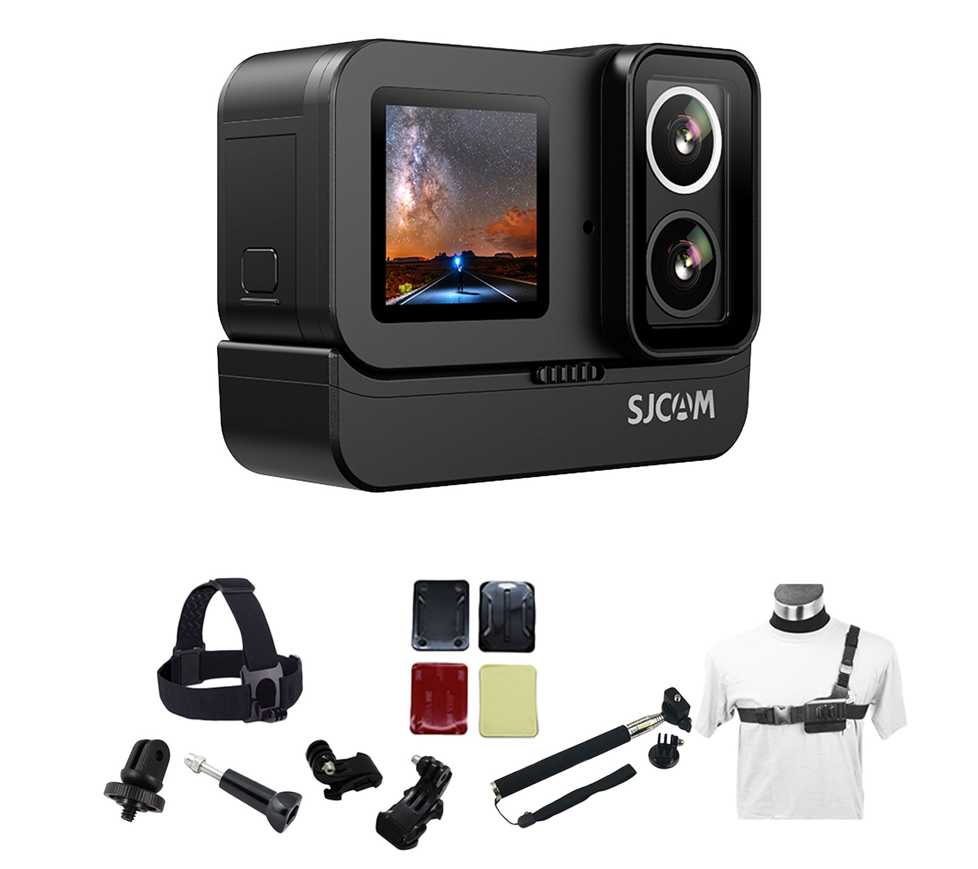 SJCAM SJ20 Dual Lens Action Camera Bundle