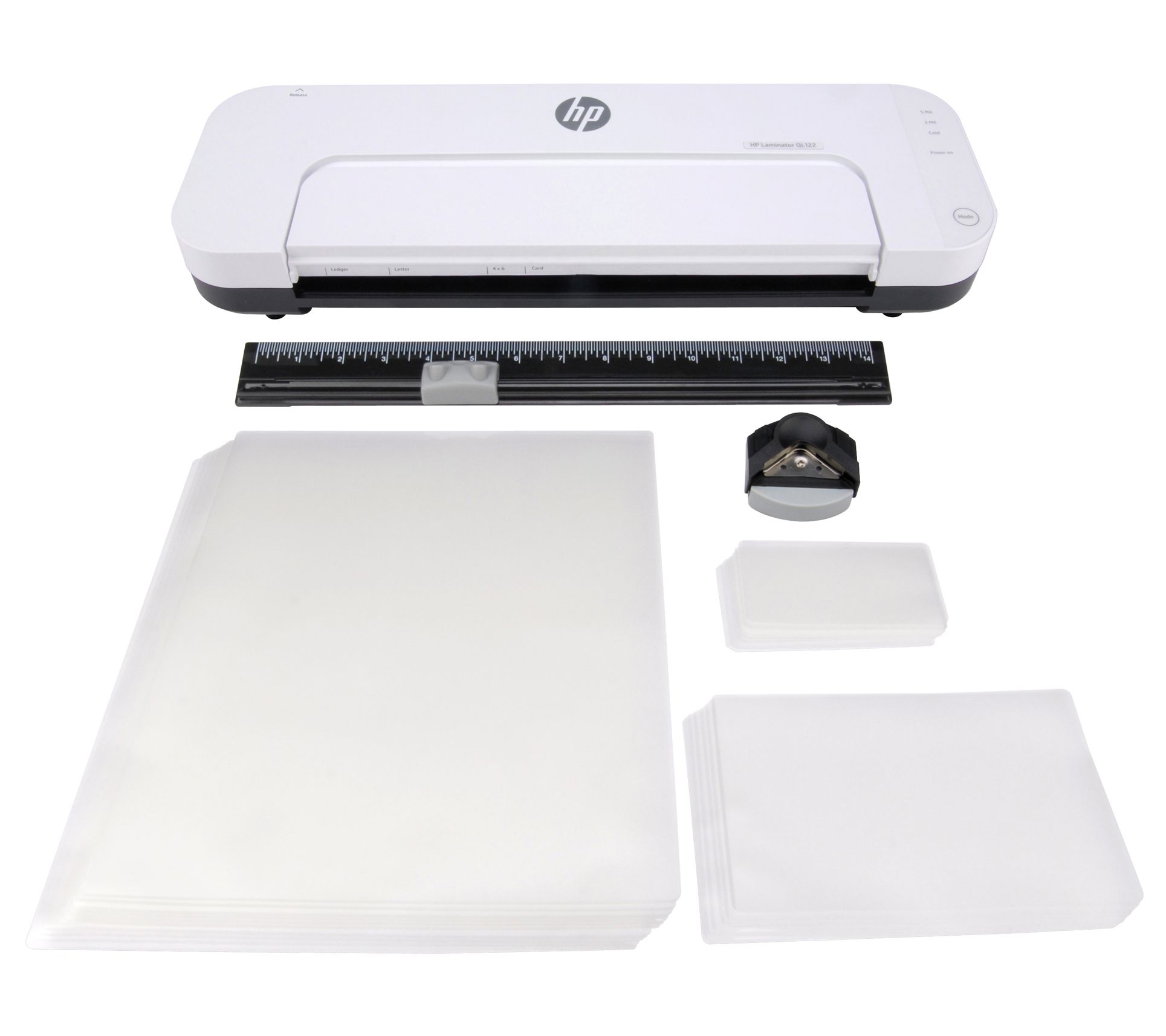 HP 12" Laminator with Starter Kit, Trimmer, Corner Cutter
