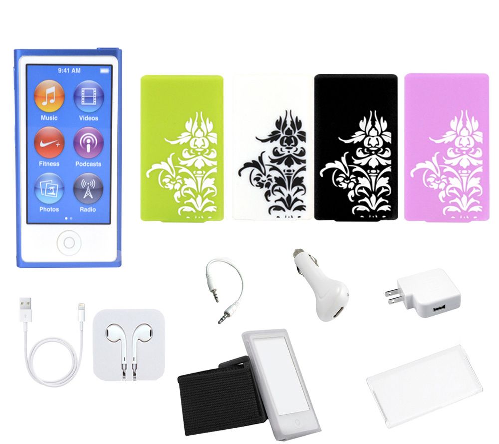 Apple iPod Nano 16GB 8th Gen with 4-Pack Silicone Cases - QVC.com