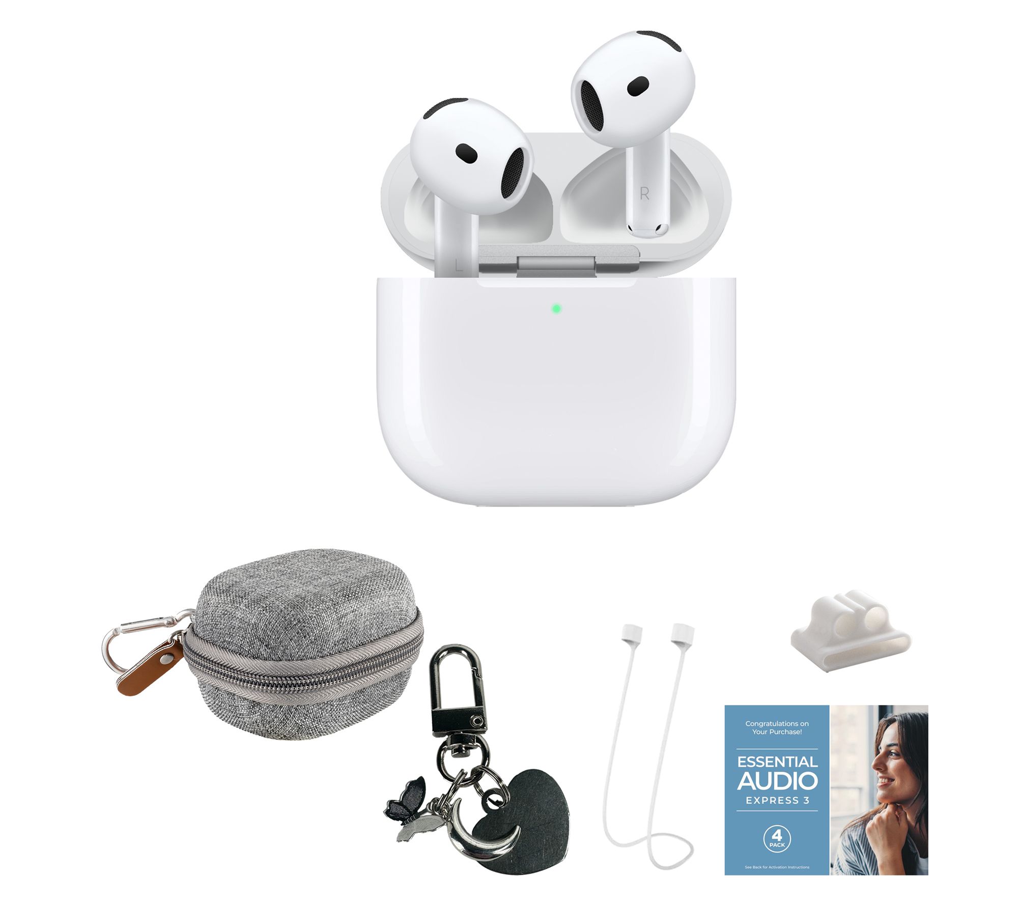 Apple AirPod 4 ANC with Softwa re Suite, Trave l Case, Silver